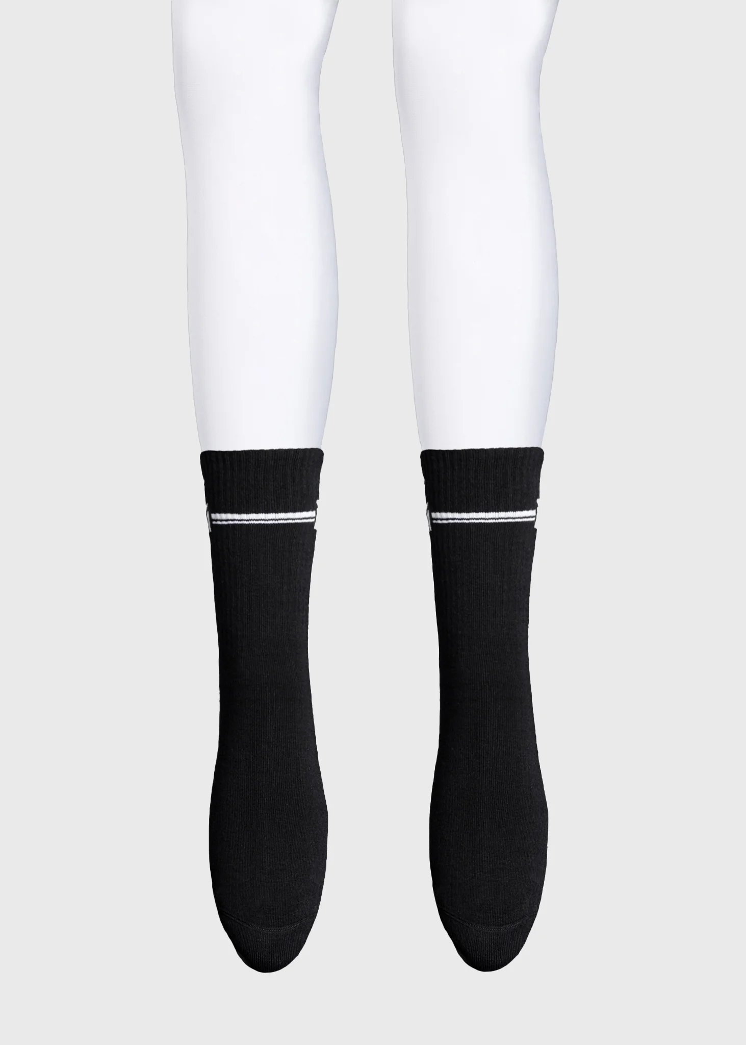 2-Pack Rise Sports Socks (Black) - Image 3
