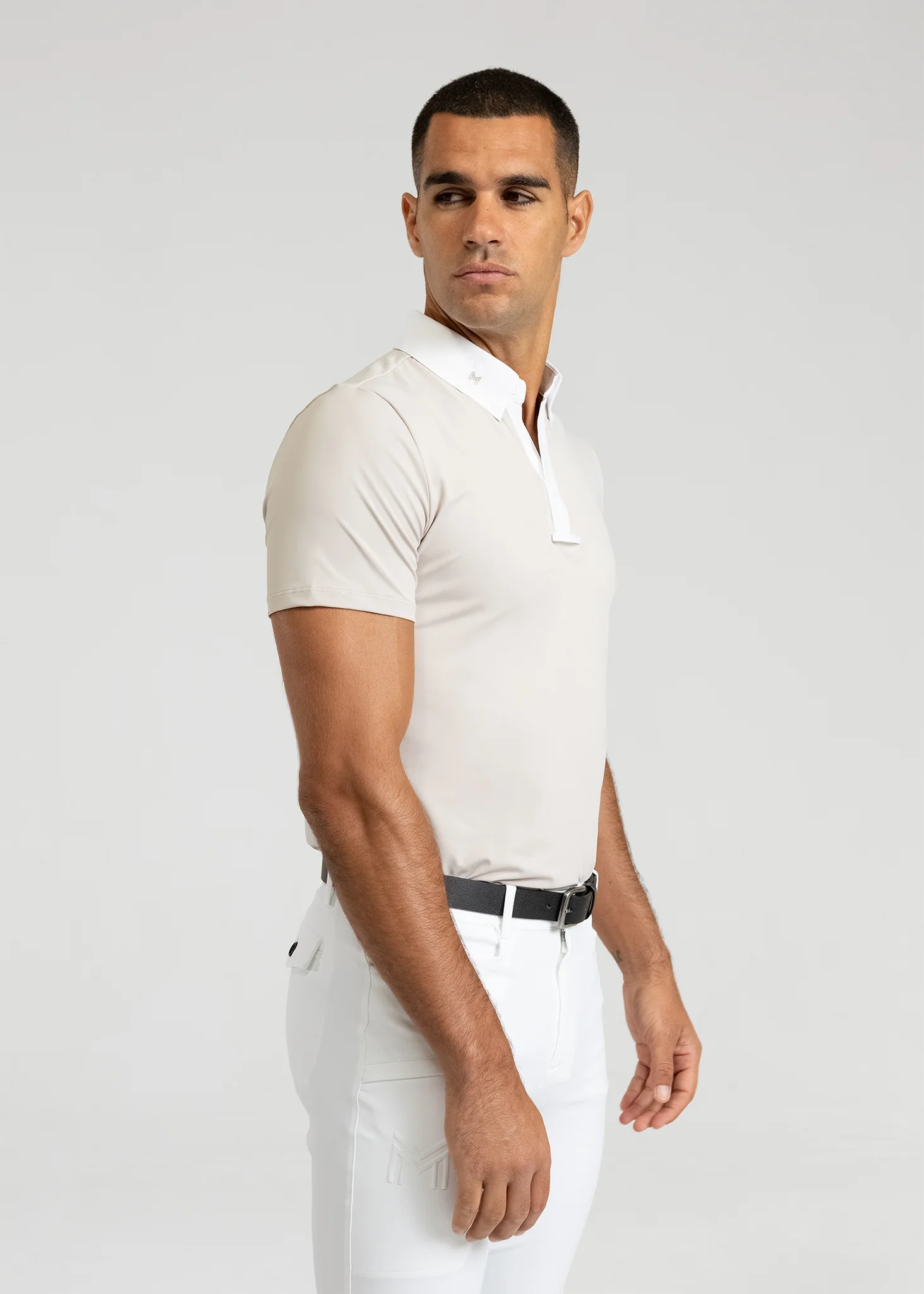 Active Short Sleeve Competition Shirt (Beige) - Image 3