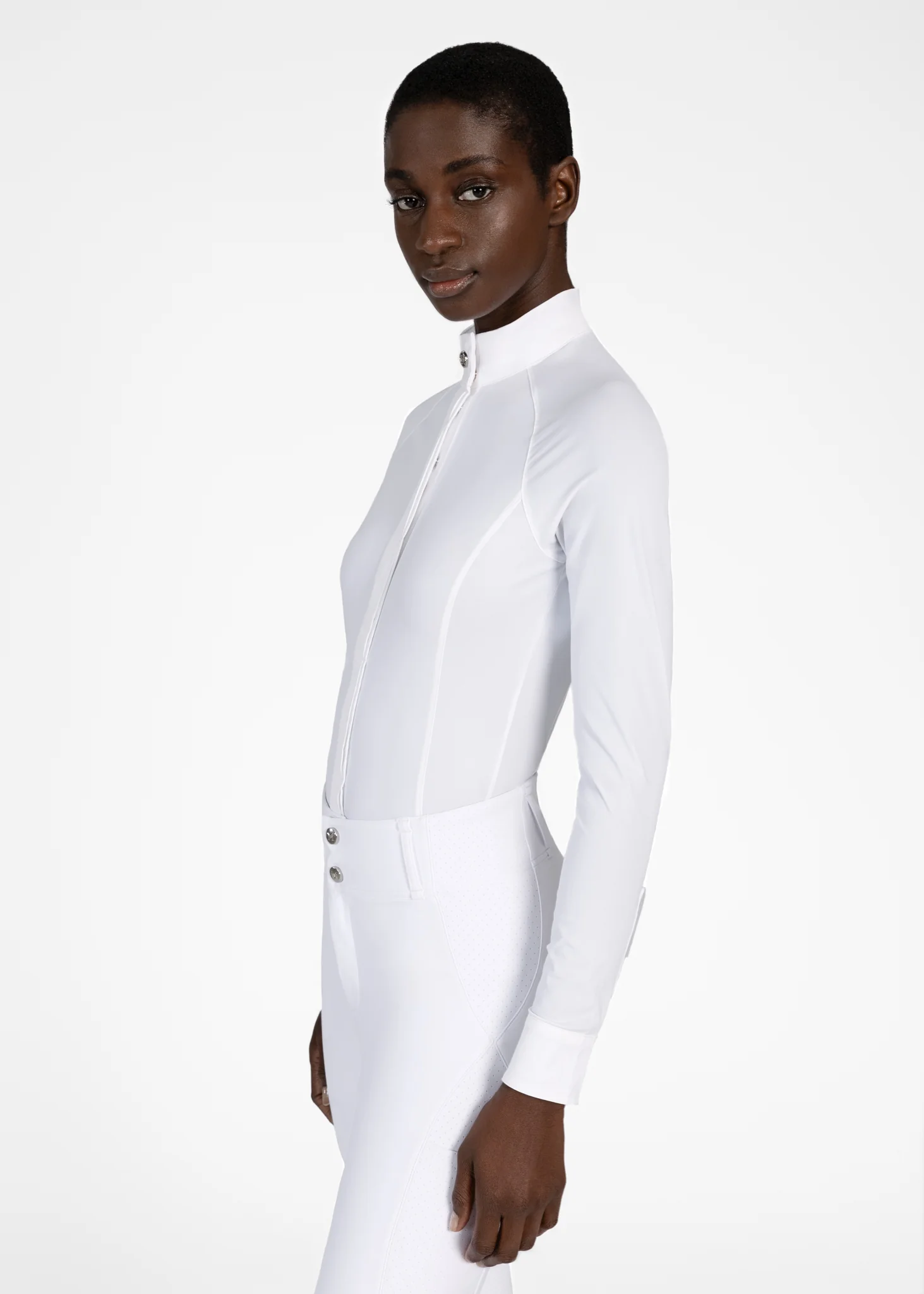 Aira Long Sleeve Show Shirt (White) - Image 4