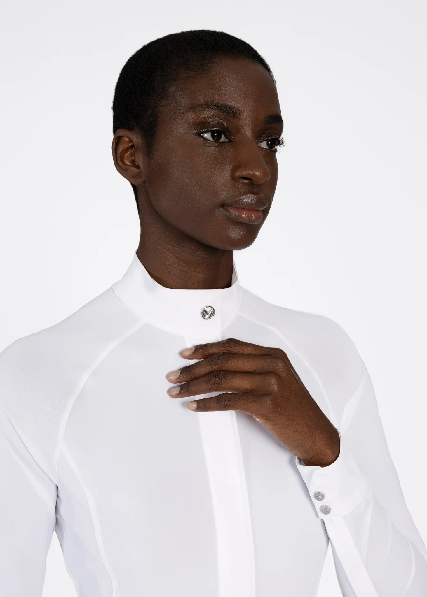Aira Long Sleeve Show Shirt (White) - Image 5