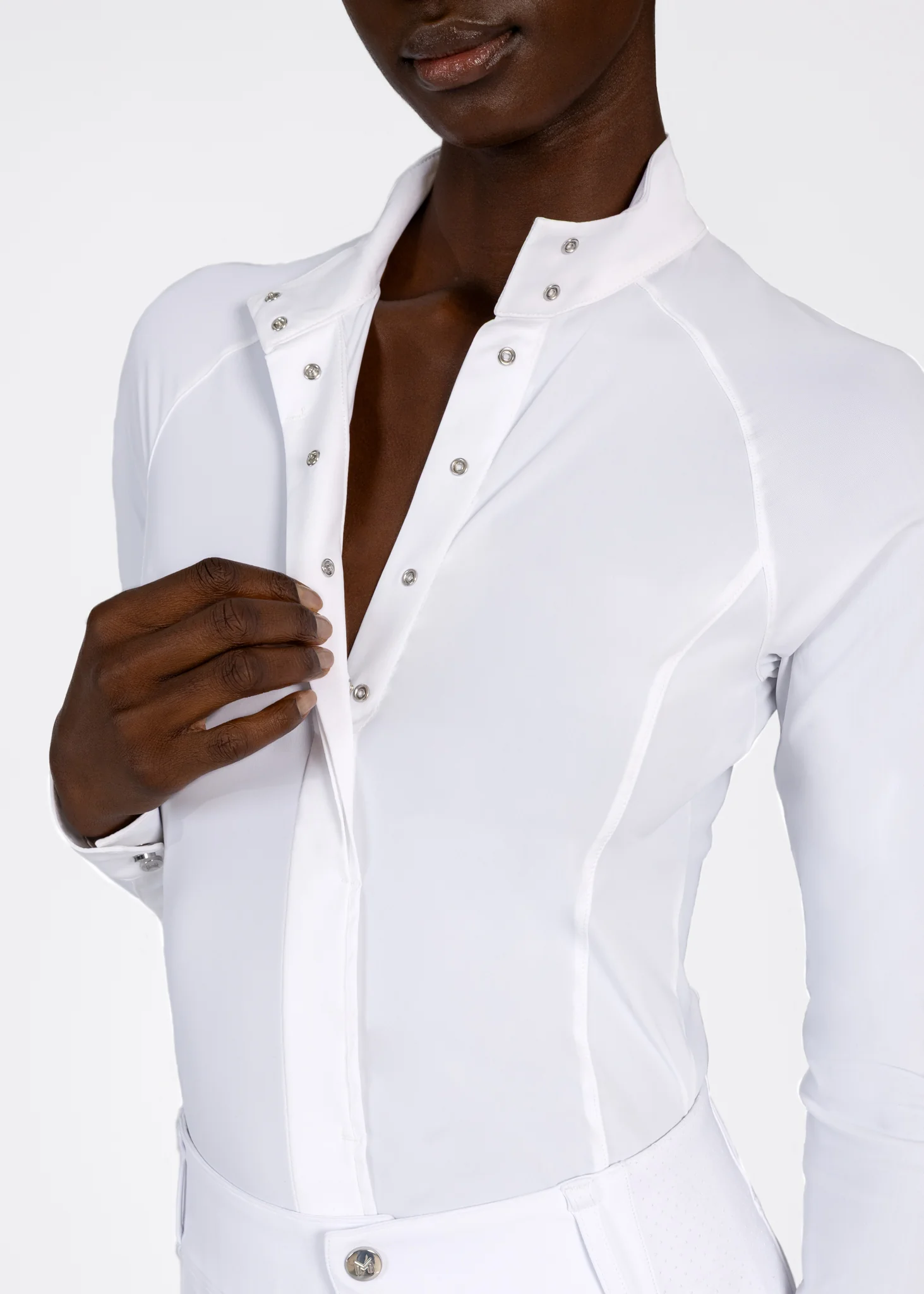 Aira Long Sleeve Show Shirt (White) - Image 6