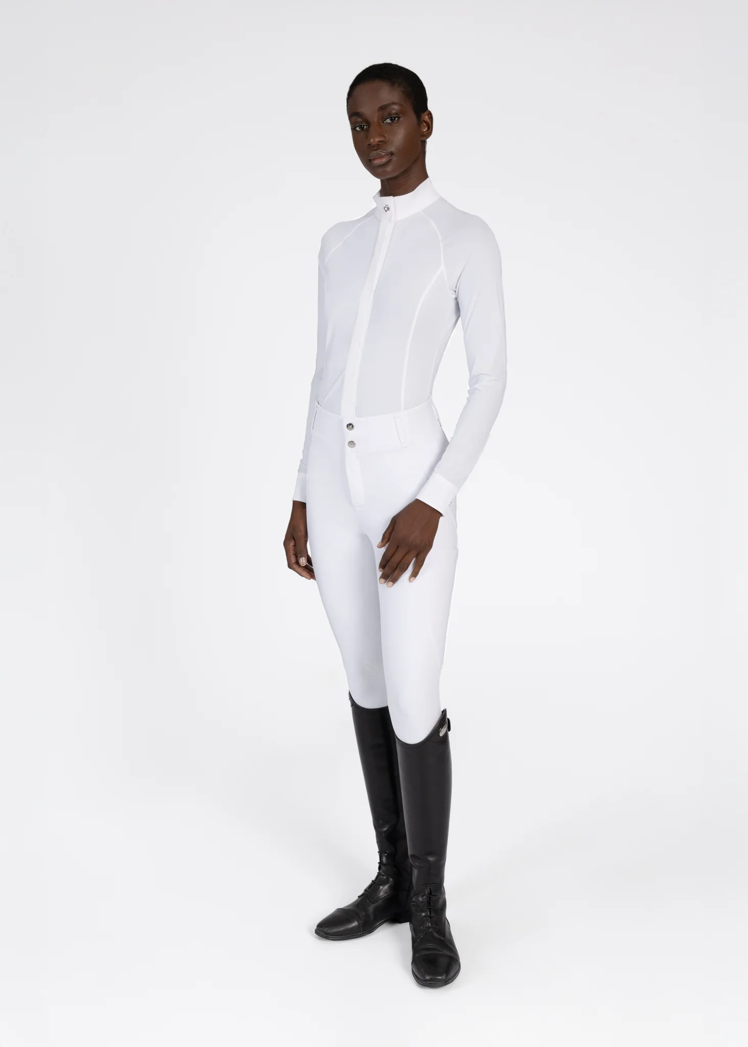 Aira Long Sleeve Show Shirt (White) - Image 7