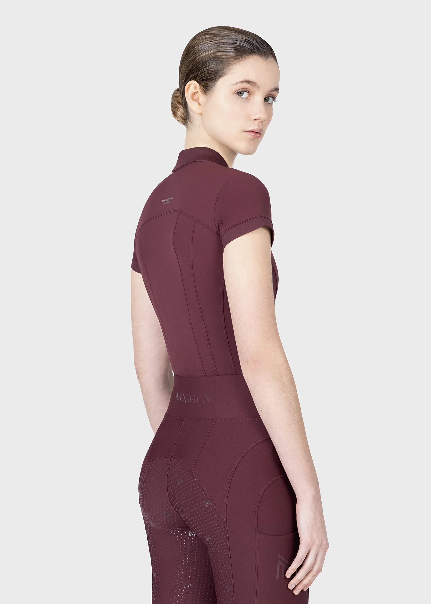 Arc Short Sleeve Polo Shirt (Rosewood) - Image 5