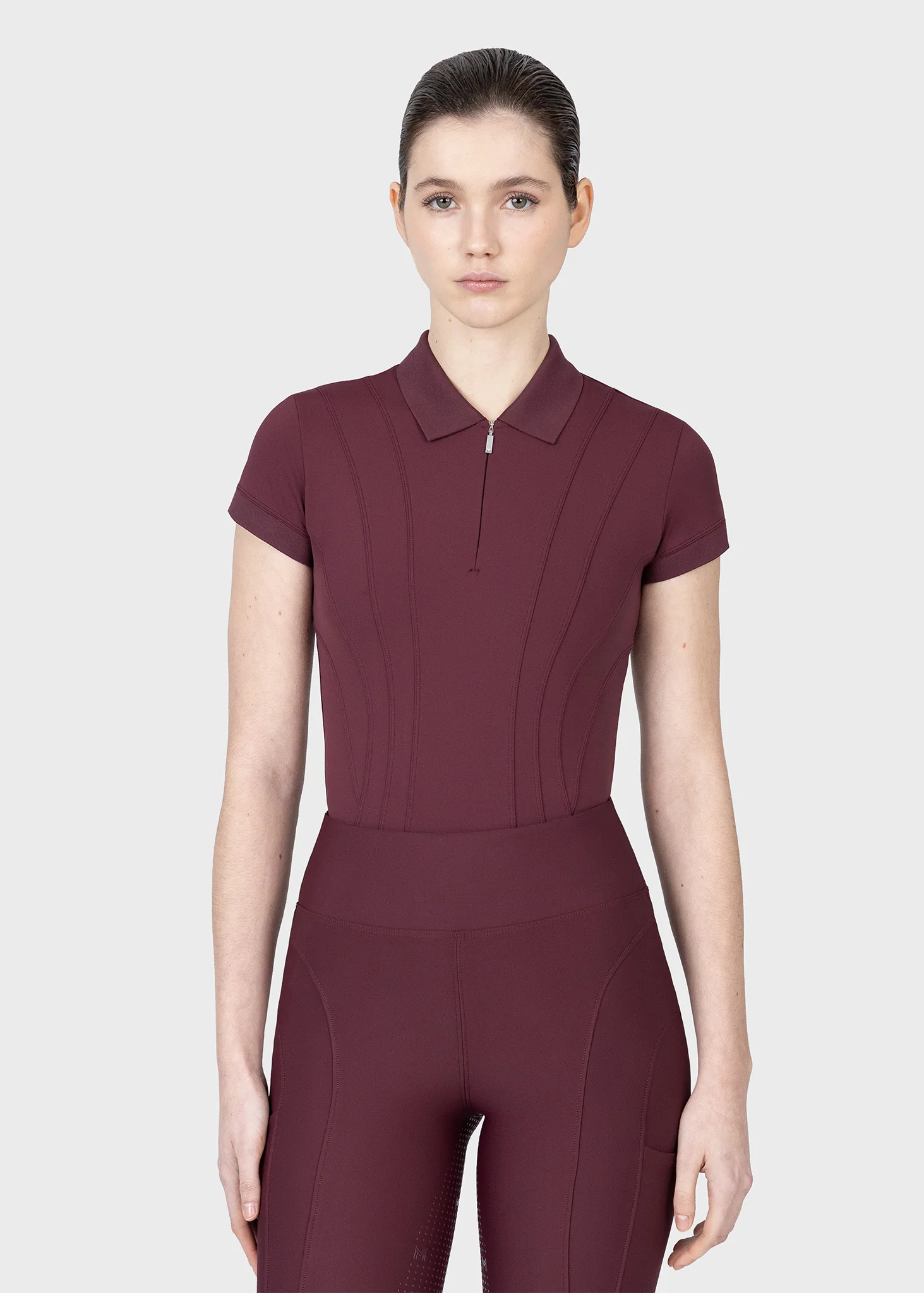 Arc Short Sleeve Polo Shirt (Rosewood) - Image 6