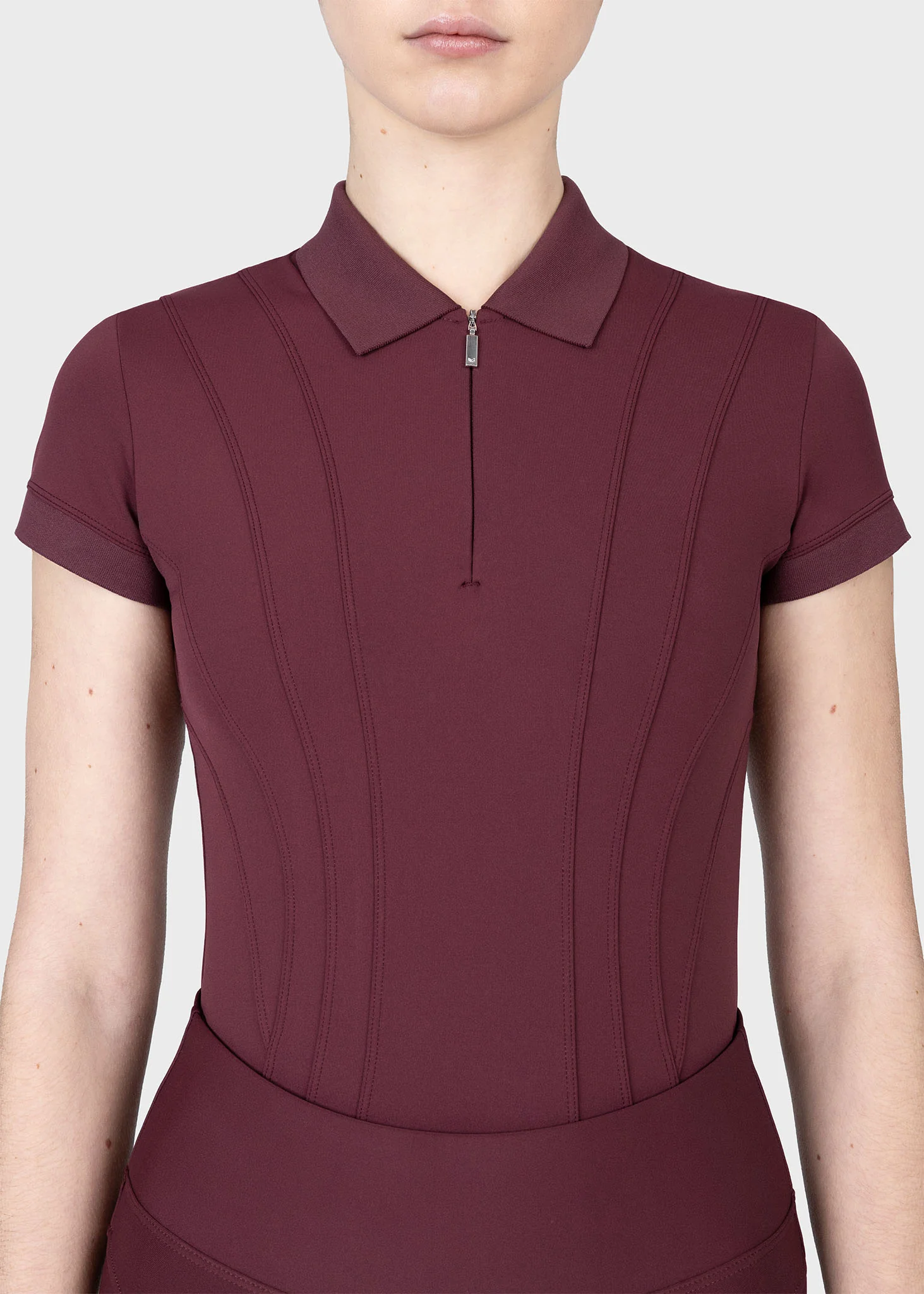 Arc Short Sleeve Polo Shirt (Rosewood) - Image 8