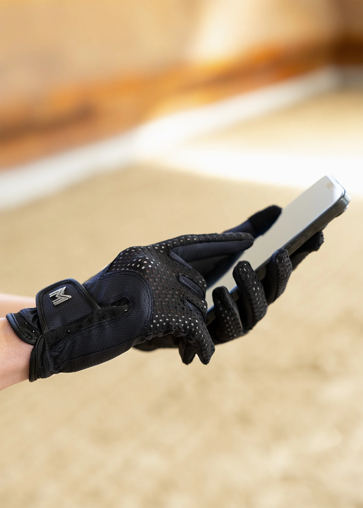 Ava Riding Gloves (Navy/Black) - Image 3