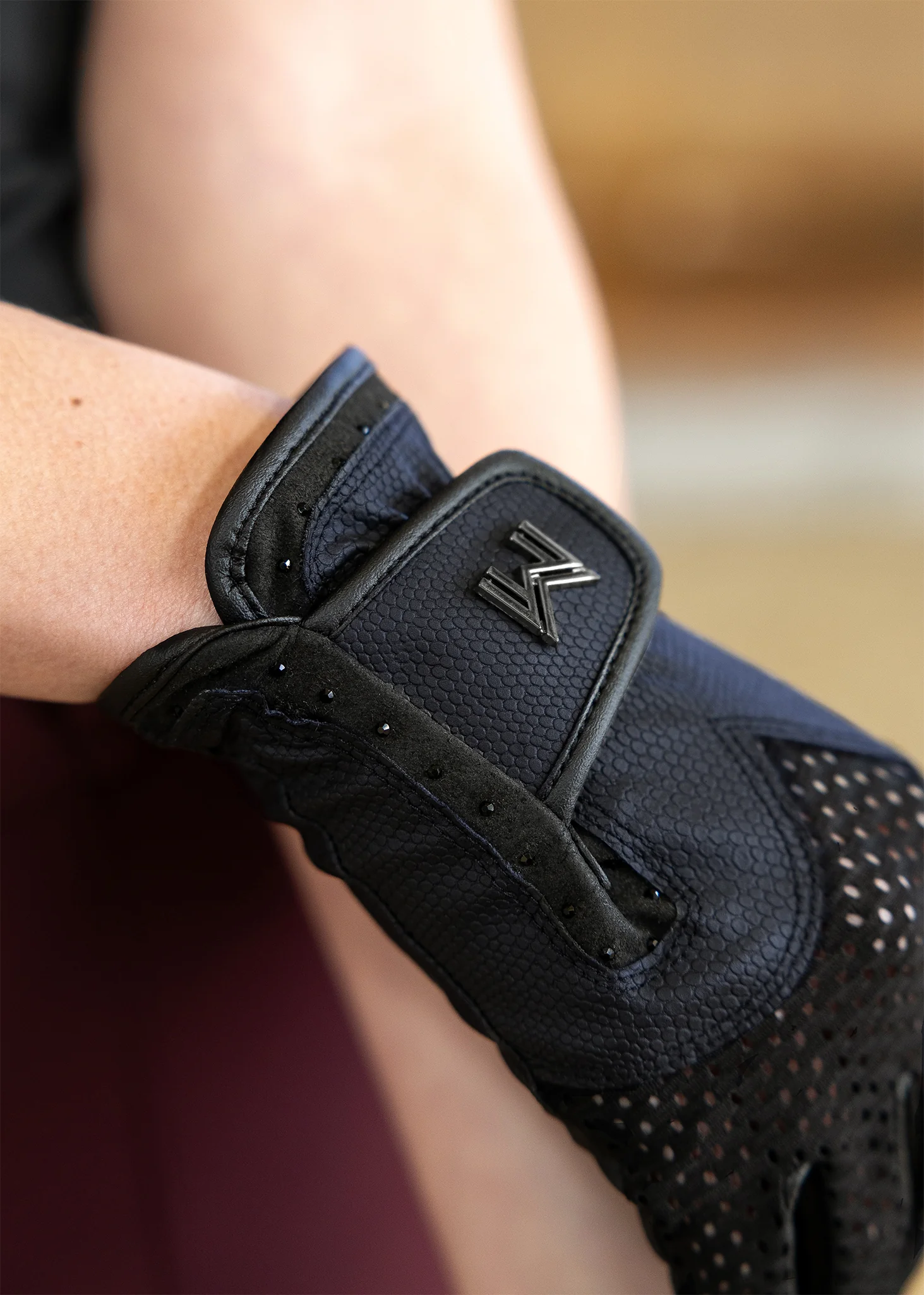 Ava Riding Gloves (Navy/Black) - Image 4