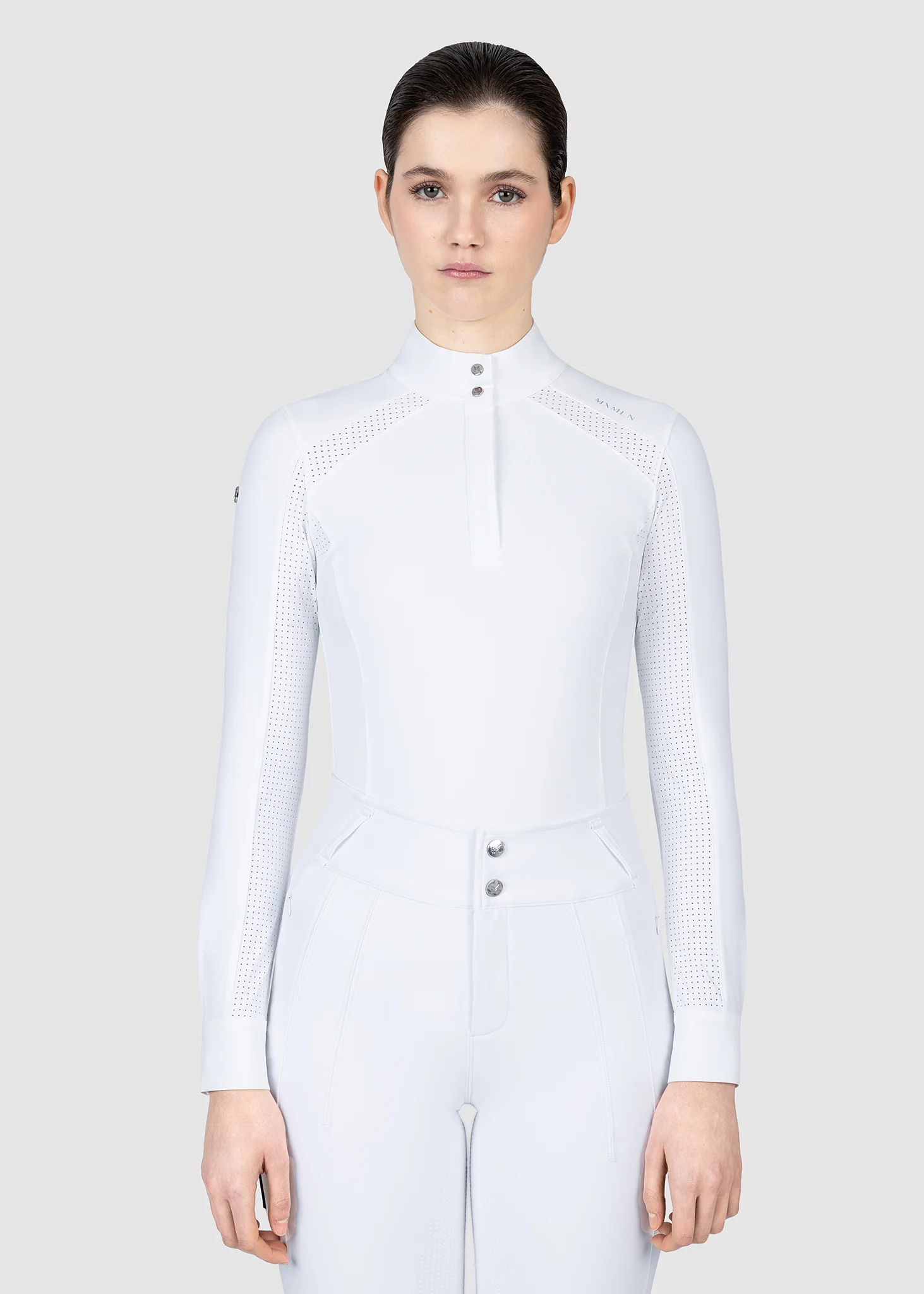 Aveen Long Sleeve Show Shirt (White) - Image 6