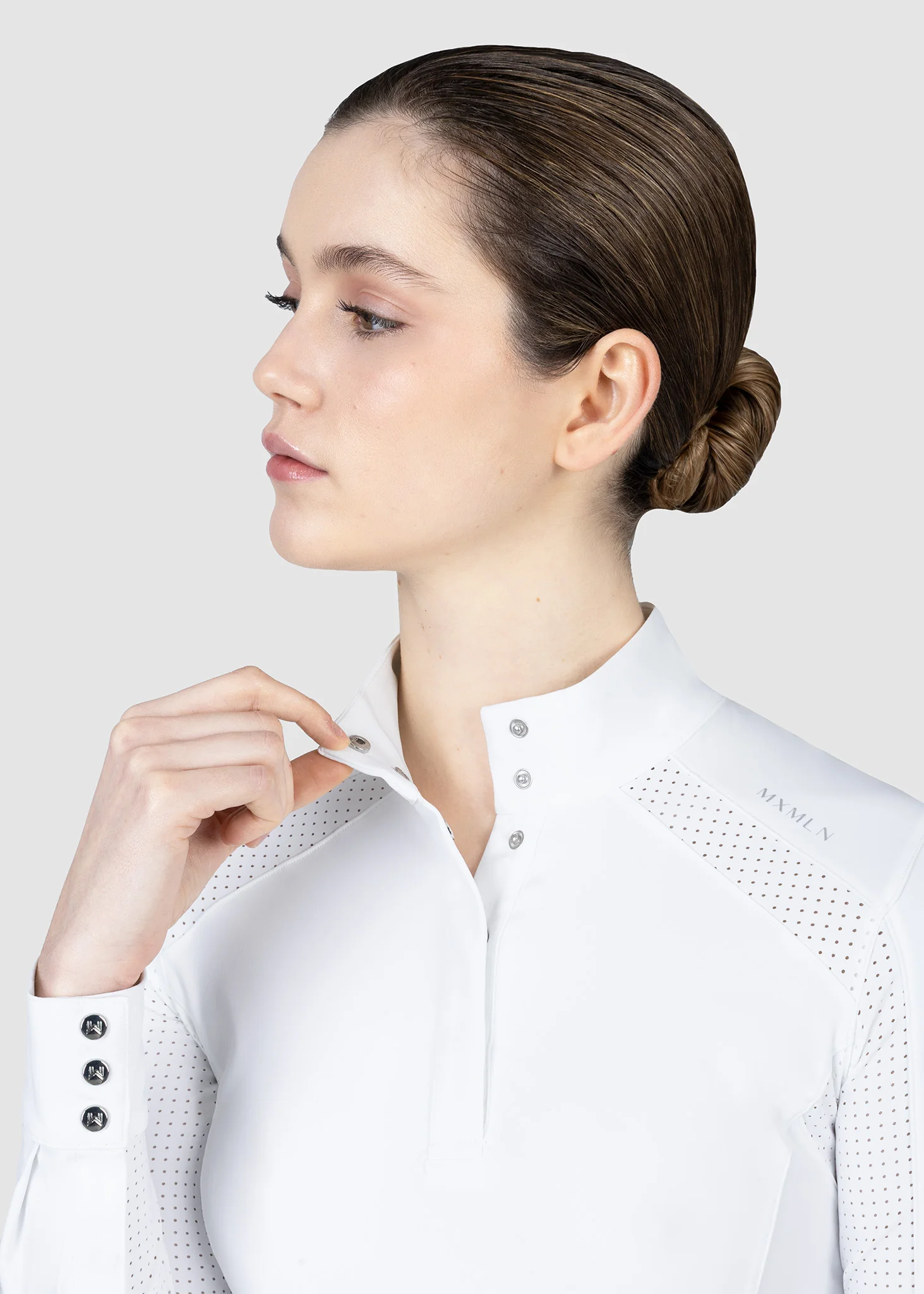 Aveen Long Sleeve Show Shirt (White) - Image 7