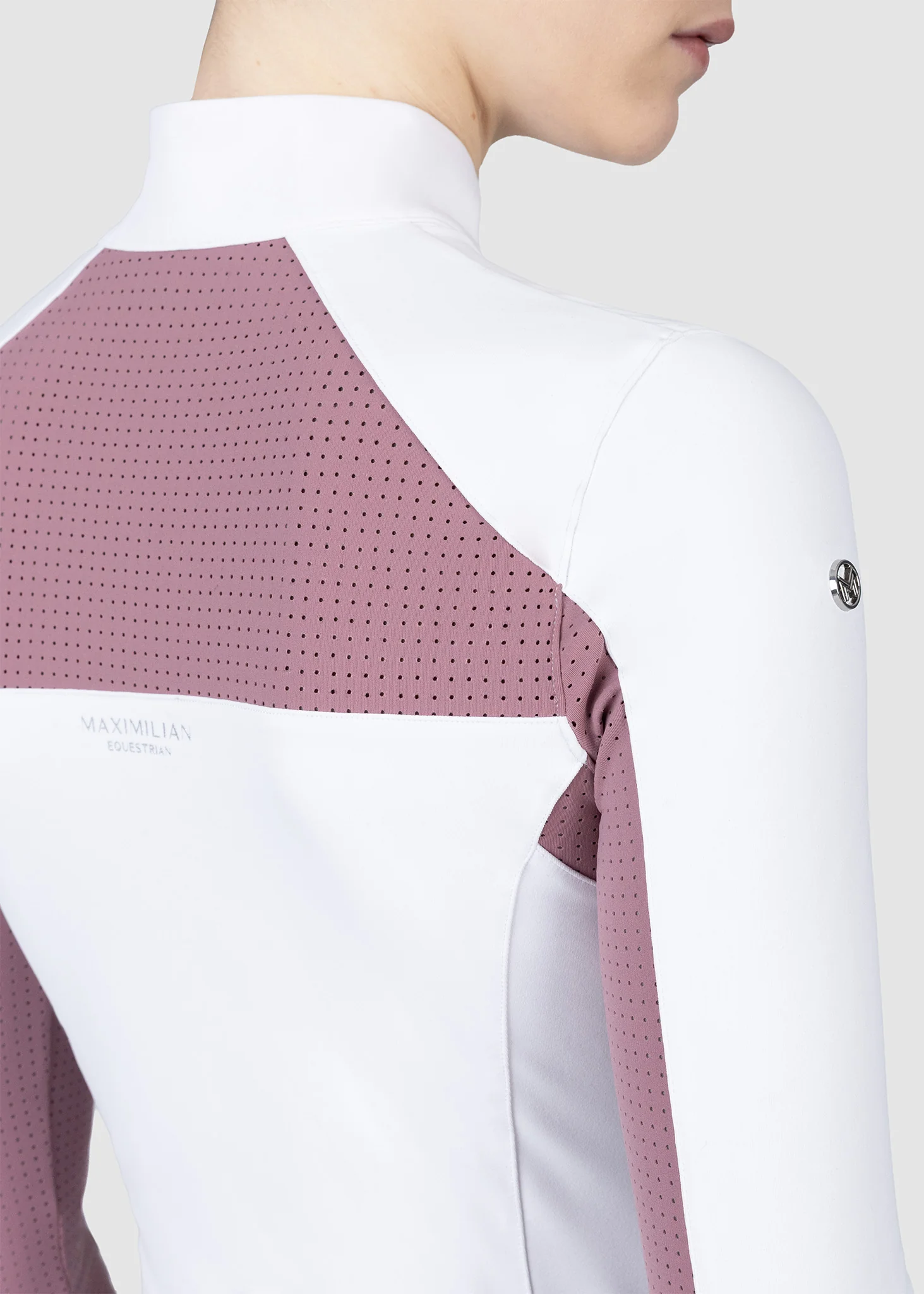 Aveen Long Sleeve Show Shirt (White/Mauve) - Image 7