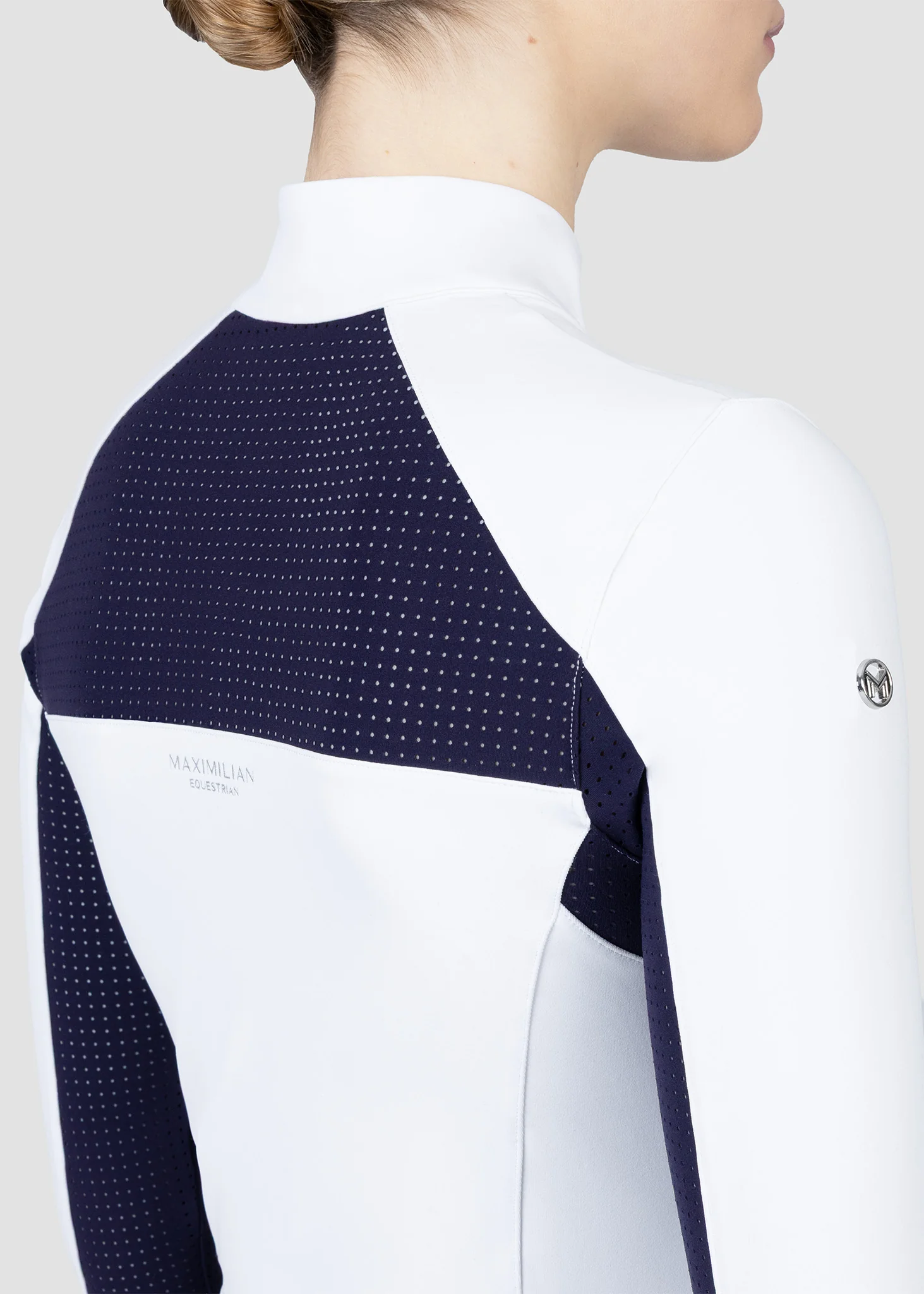 Aveen Long Sleeve Show Shirt (White/Navy) - Image 7