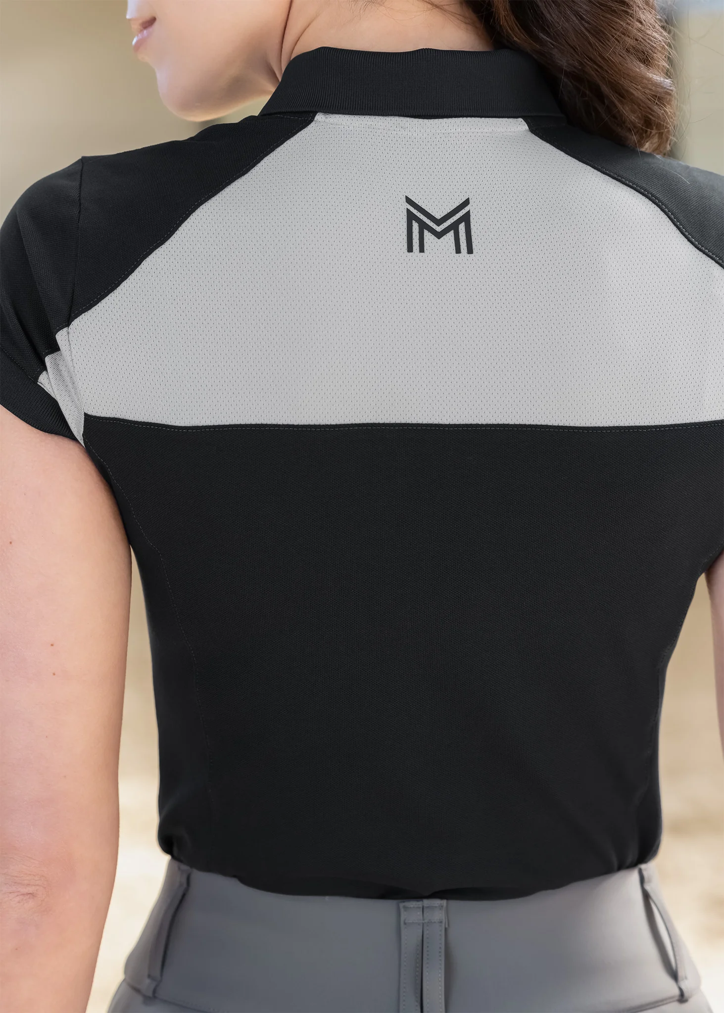 Aveen Polo Shirt (Black/Grey) - Image 6