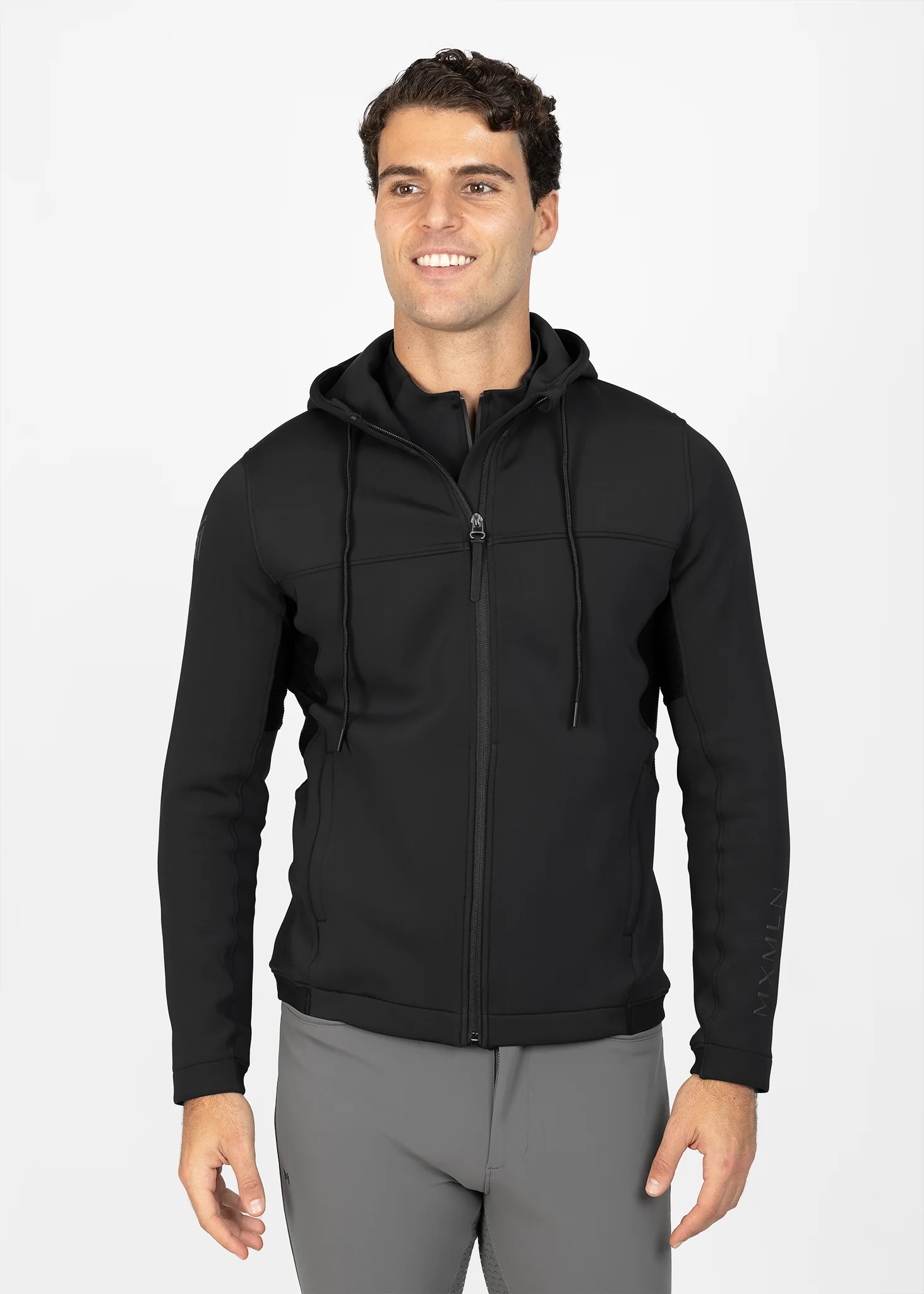 Club Zip Hoodie (Black) - Image 4
