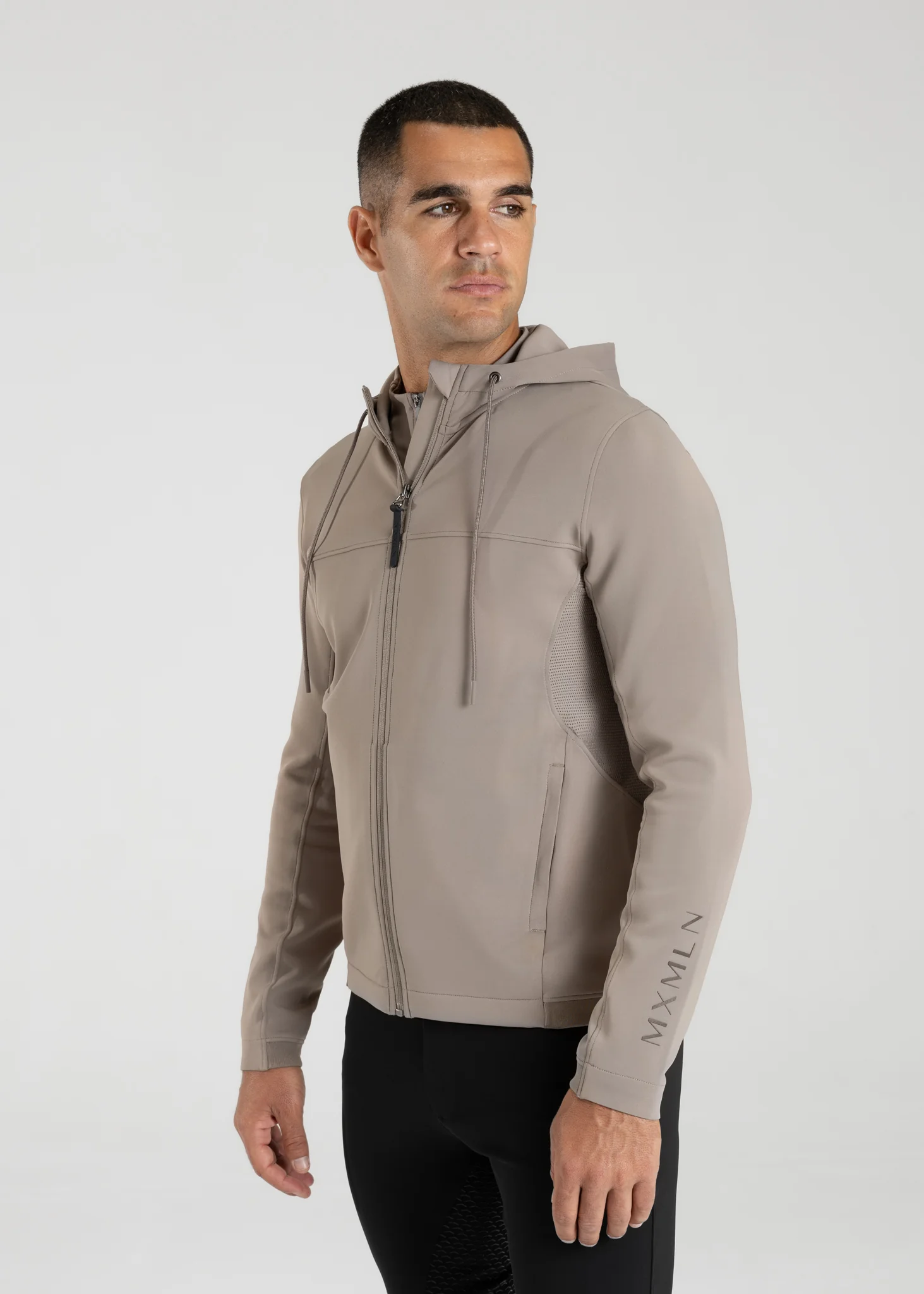 Club Zip Hoodie (Taupe) - Image 3