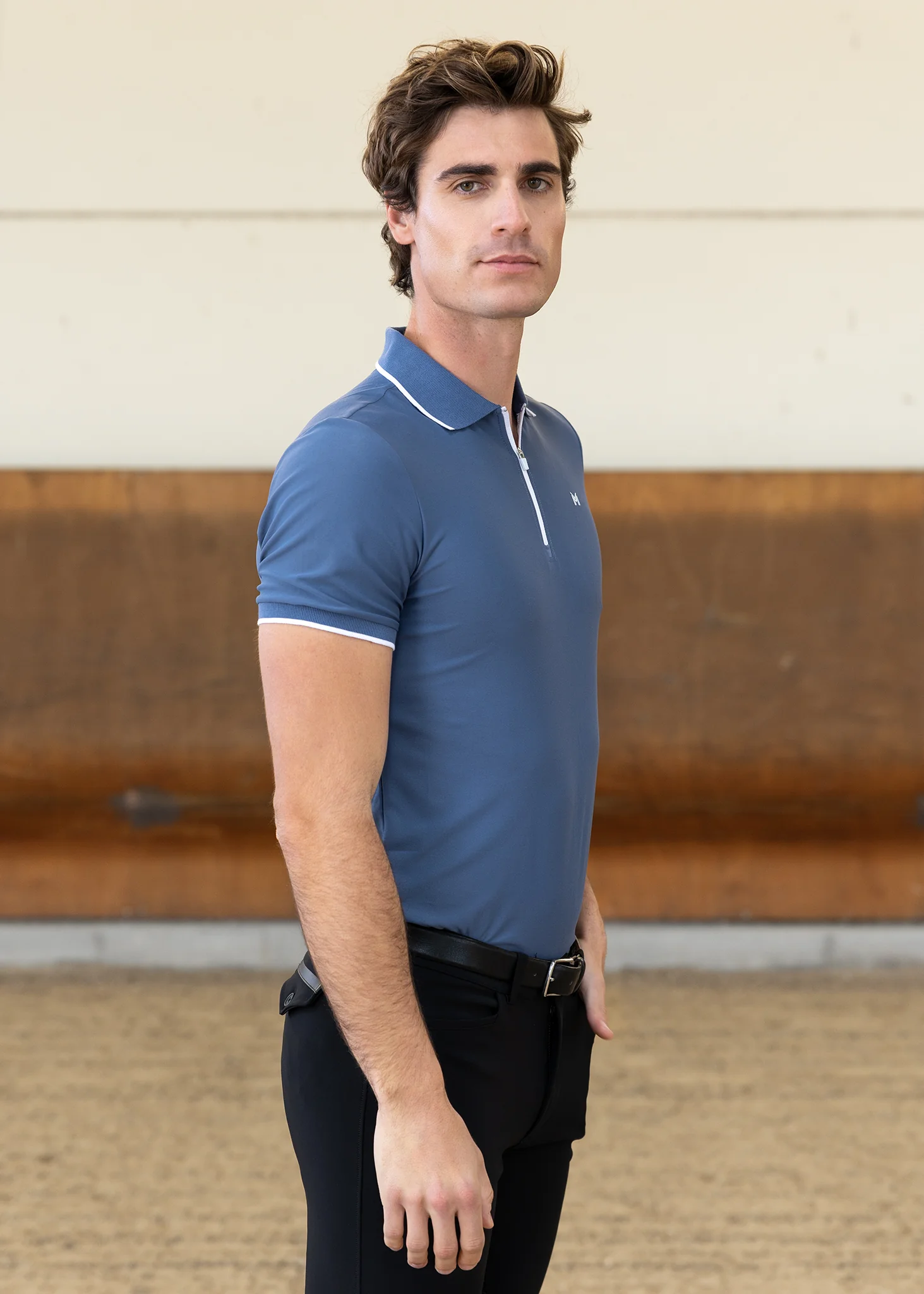 Core Polo Shirt (Dusty Blue) - Image 3