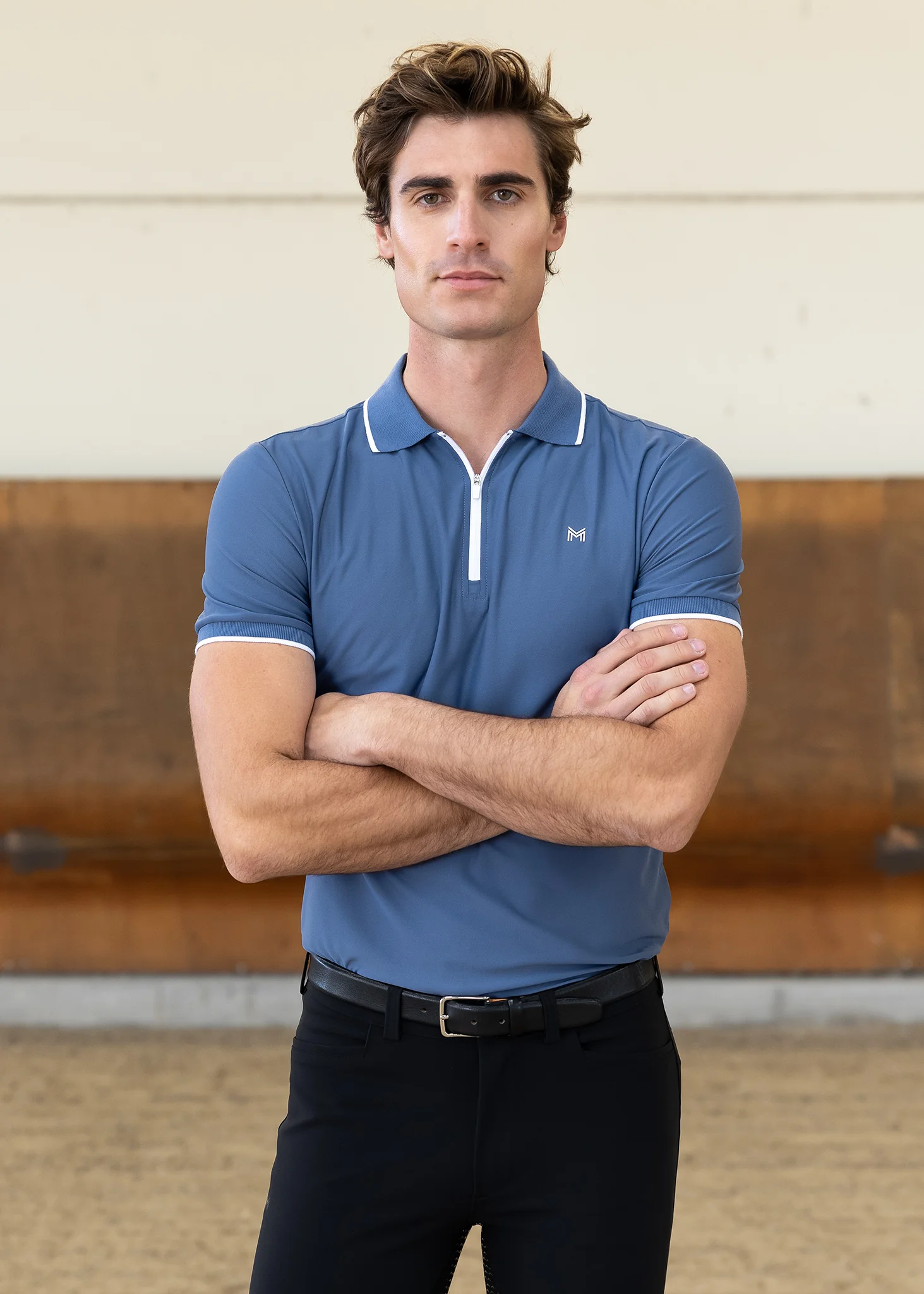 Core Polo Shirt (Dusty Blue) - Image 4