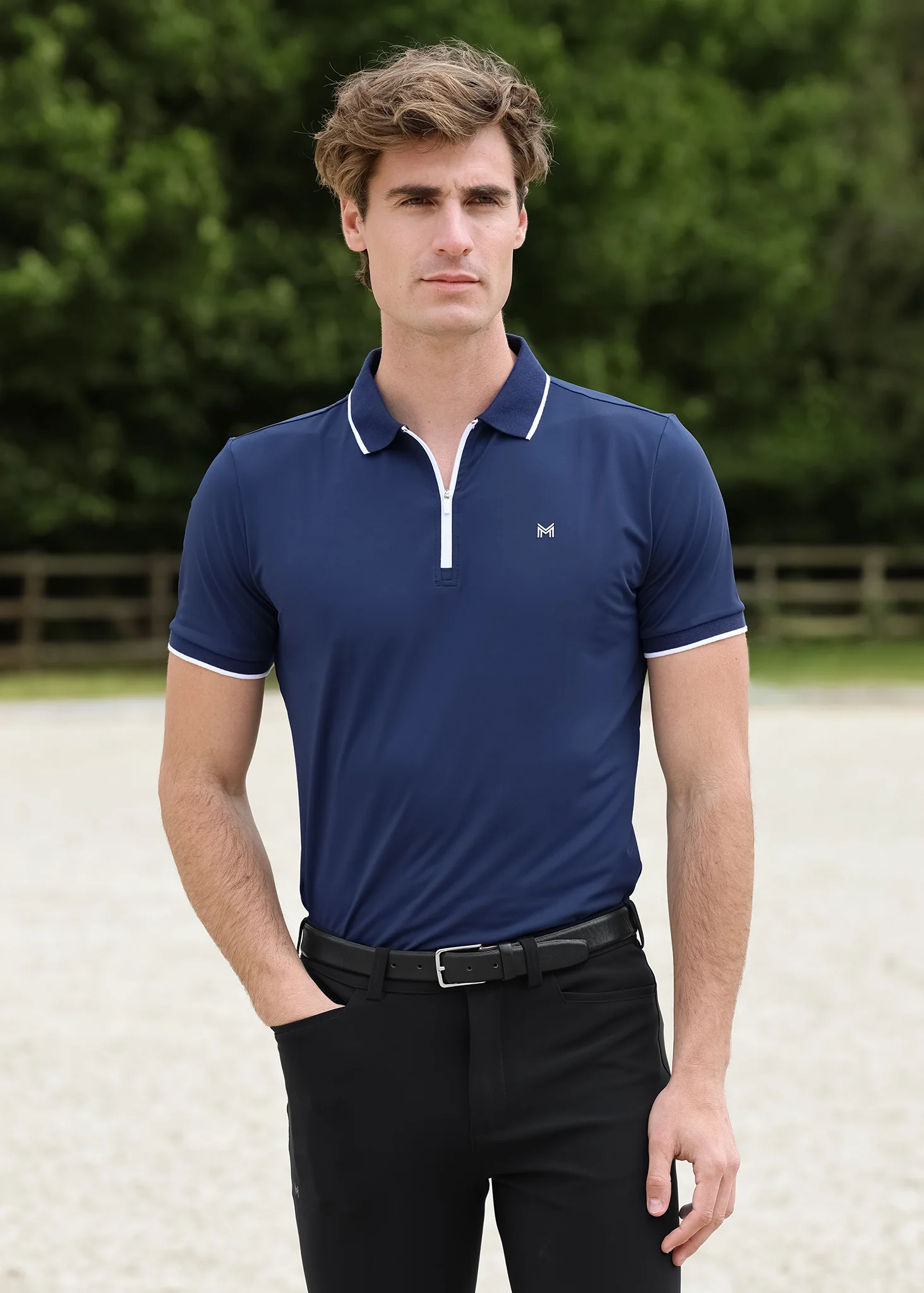 Core Polo Shirt (Navy) - Image 5