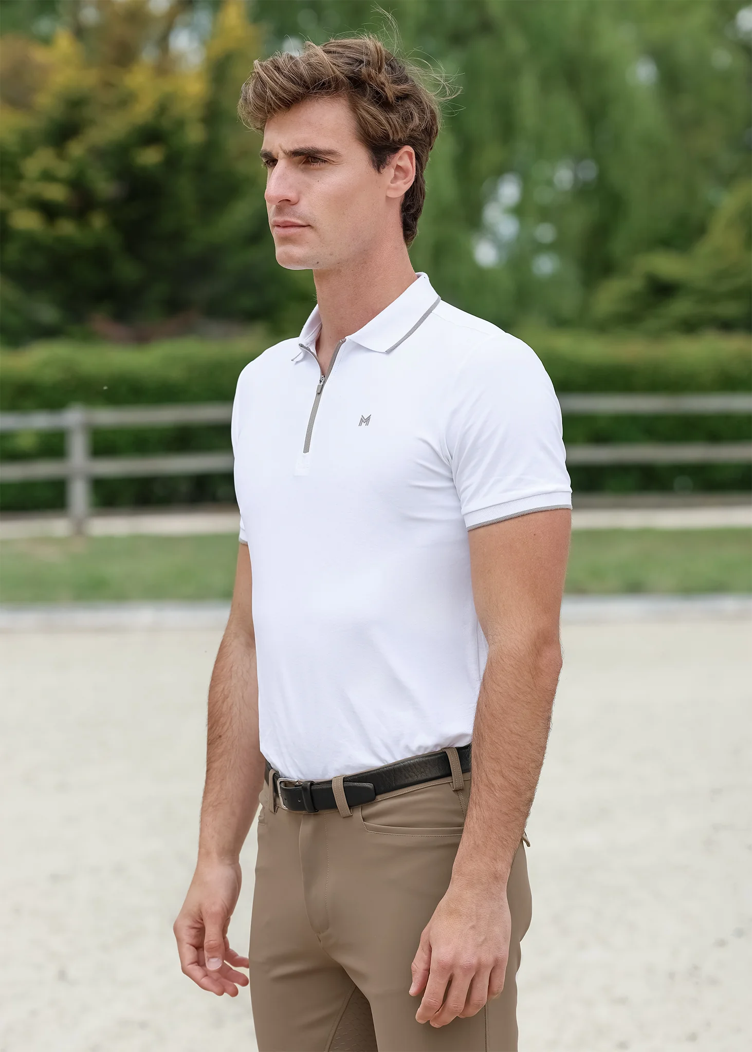 Core Polo Shirt (White) - Image 3
