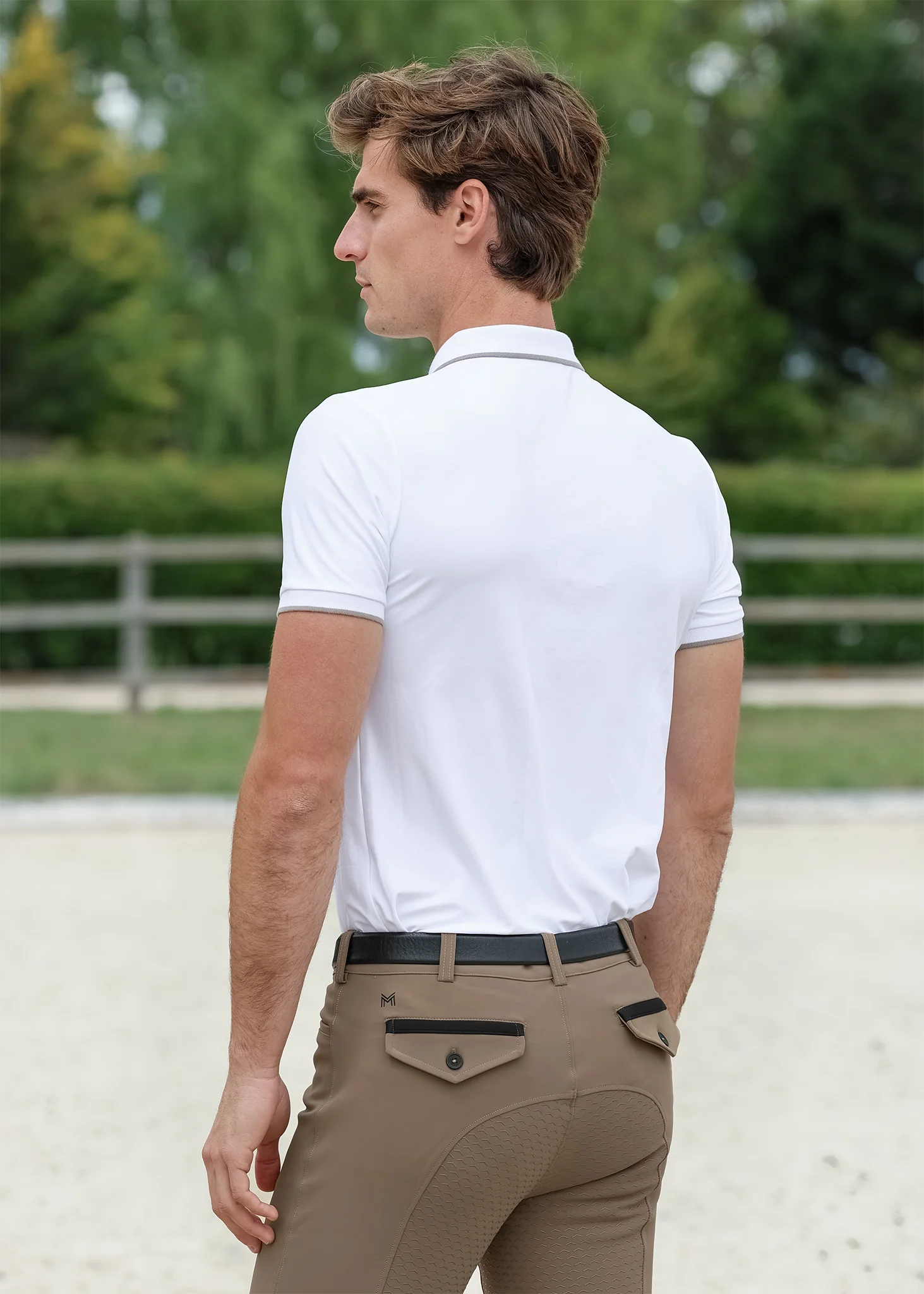 Core Polo Shirt (White) - Image 4