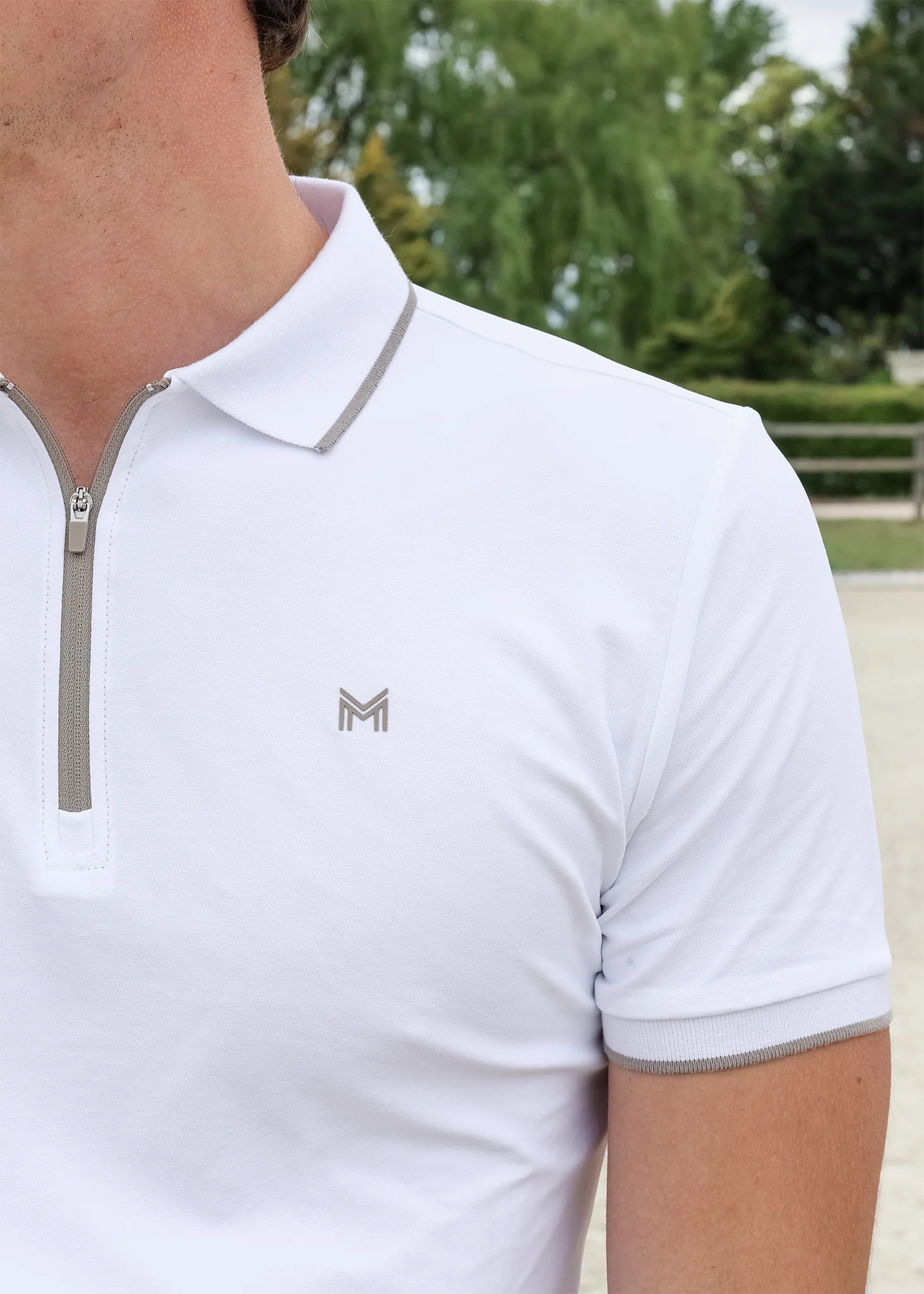 Core Polo Shirt (White) - Image 5