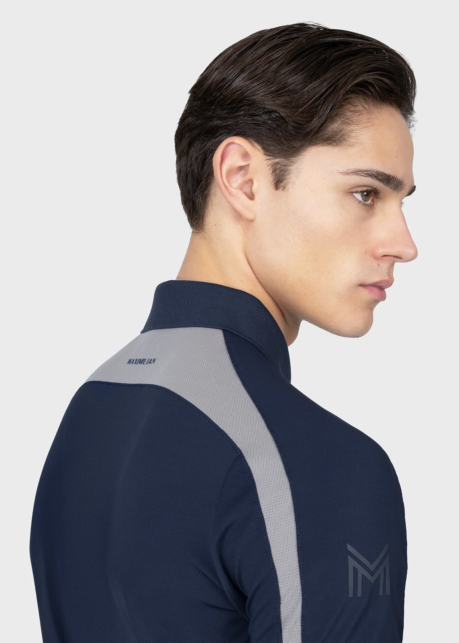 Court Polo Shirt (Navy/Grey) - Image 8
