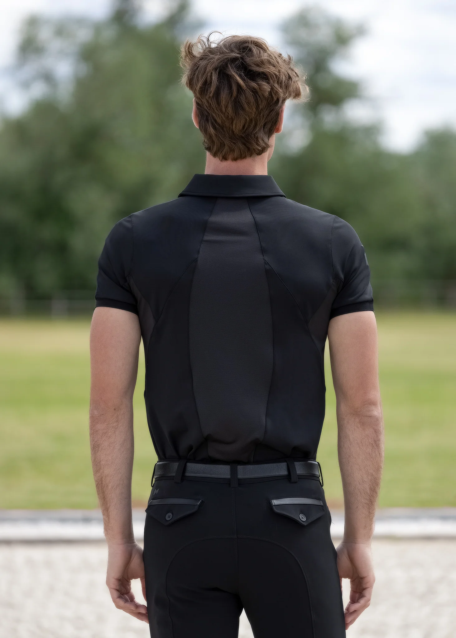 Cross Polo Shirt (Black) - Image 3