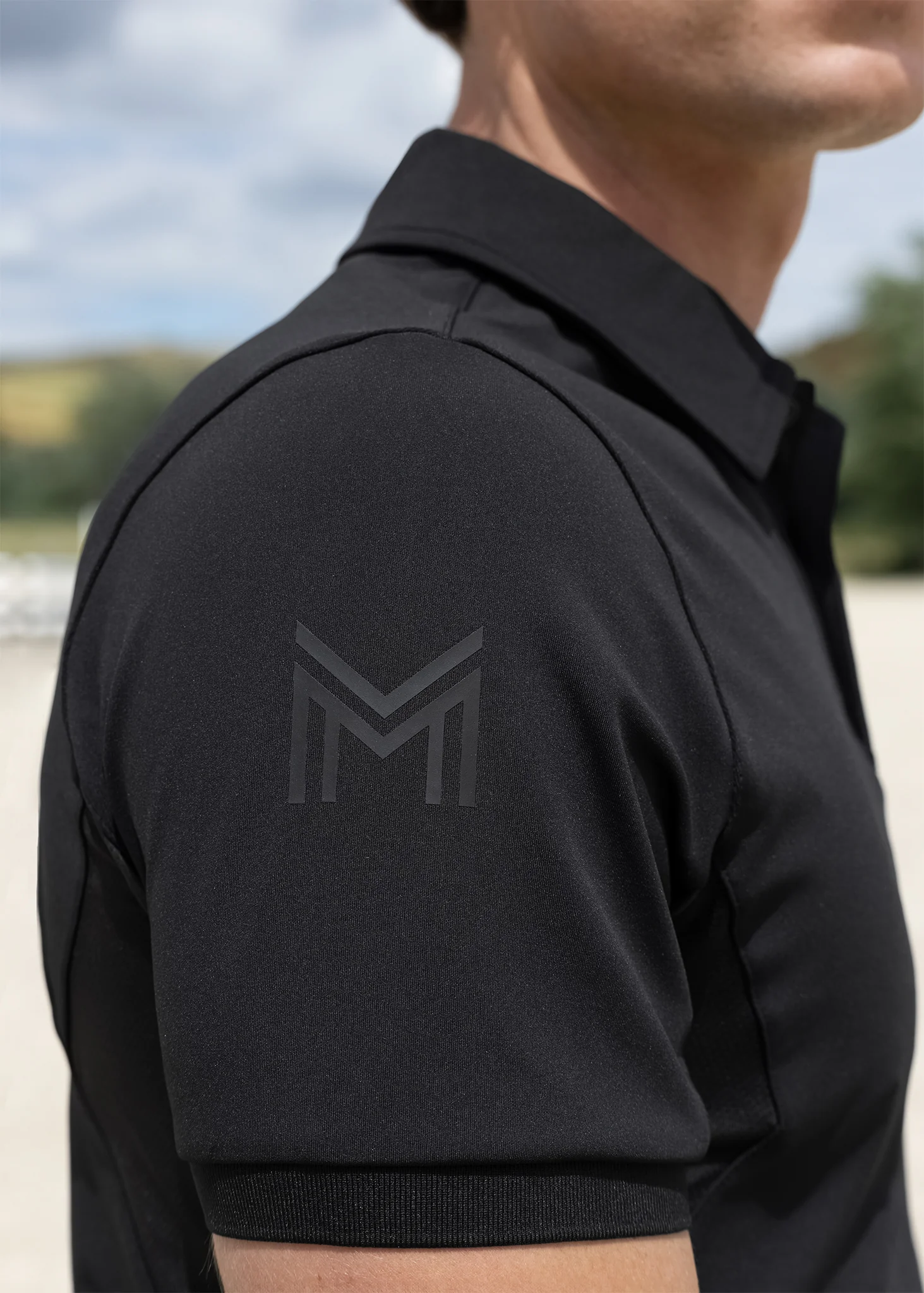 Cross Polo Shirt (Black) - Image 6