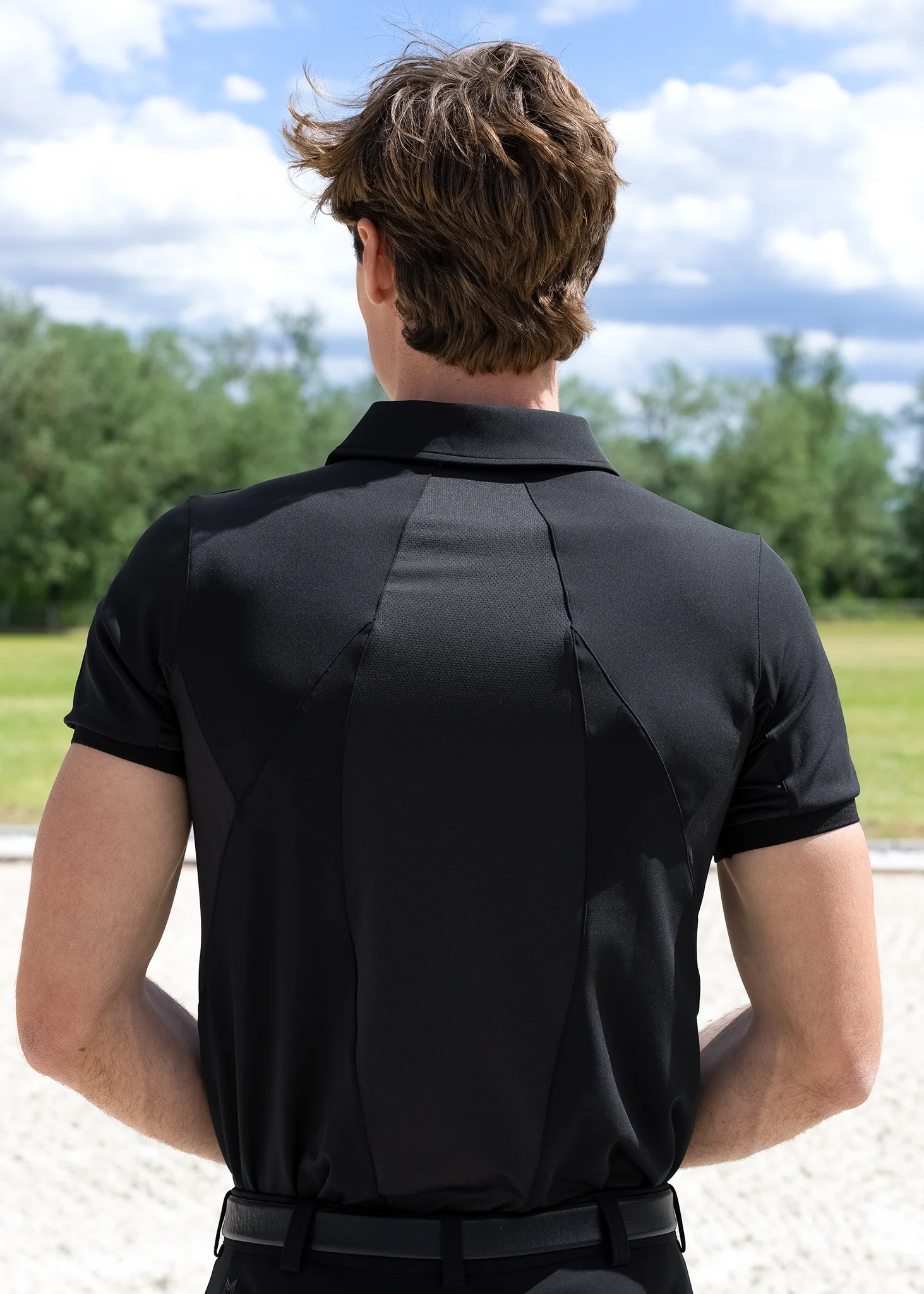 Cross Polo Shirt (Black) - Image 9