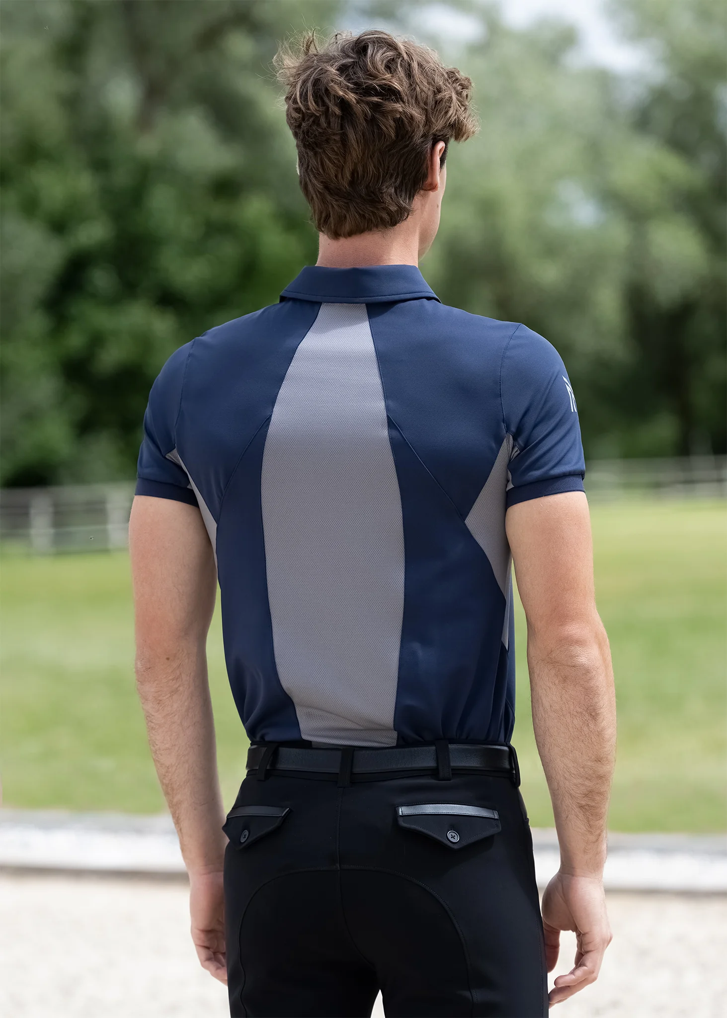 Cross Polo Shirt (Navy) - Image 3