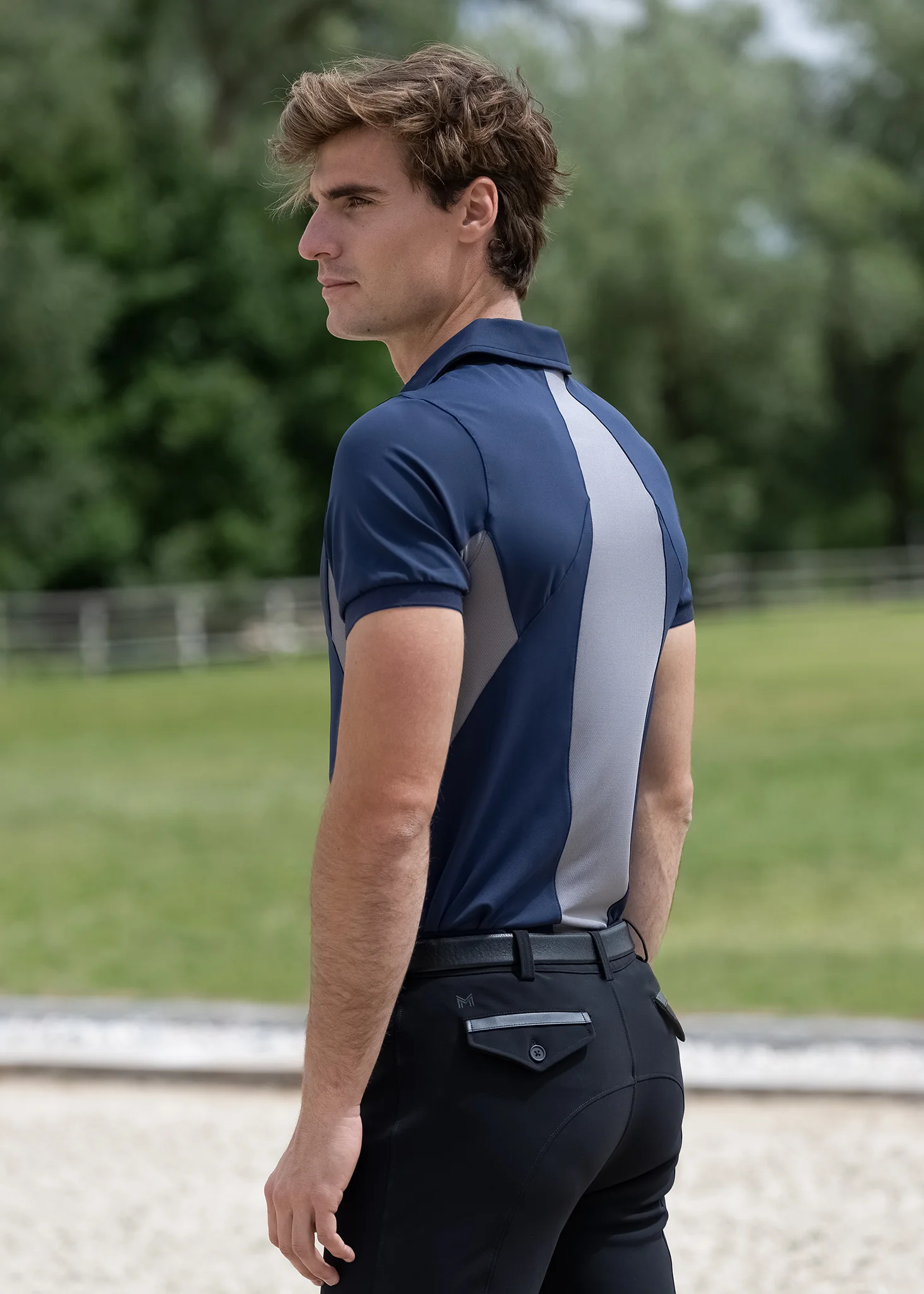 Cross Polo Shirt (Navy) - Image 4