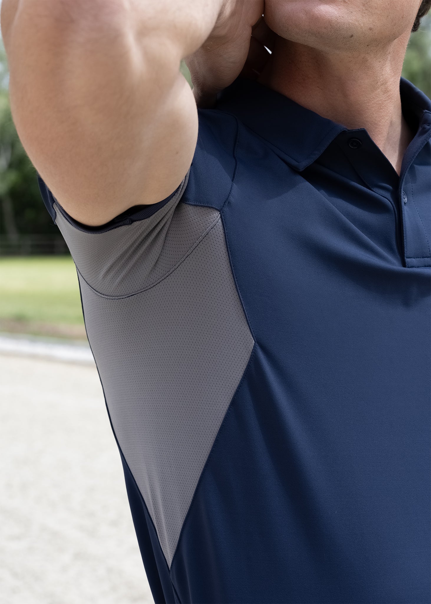 Cross Polo Shirt (Navy) - Image 6