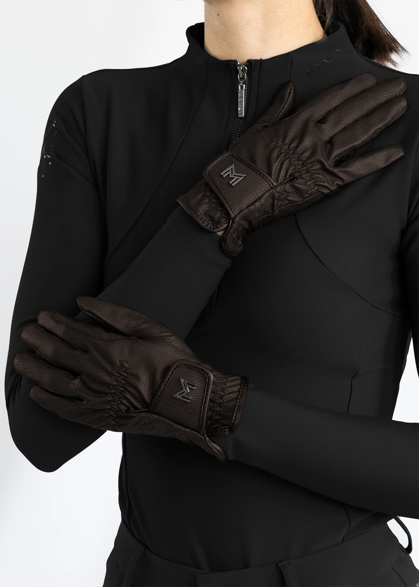 Emblem Riding Gloves (Chocolate) - Image 2