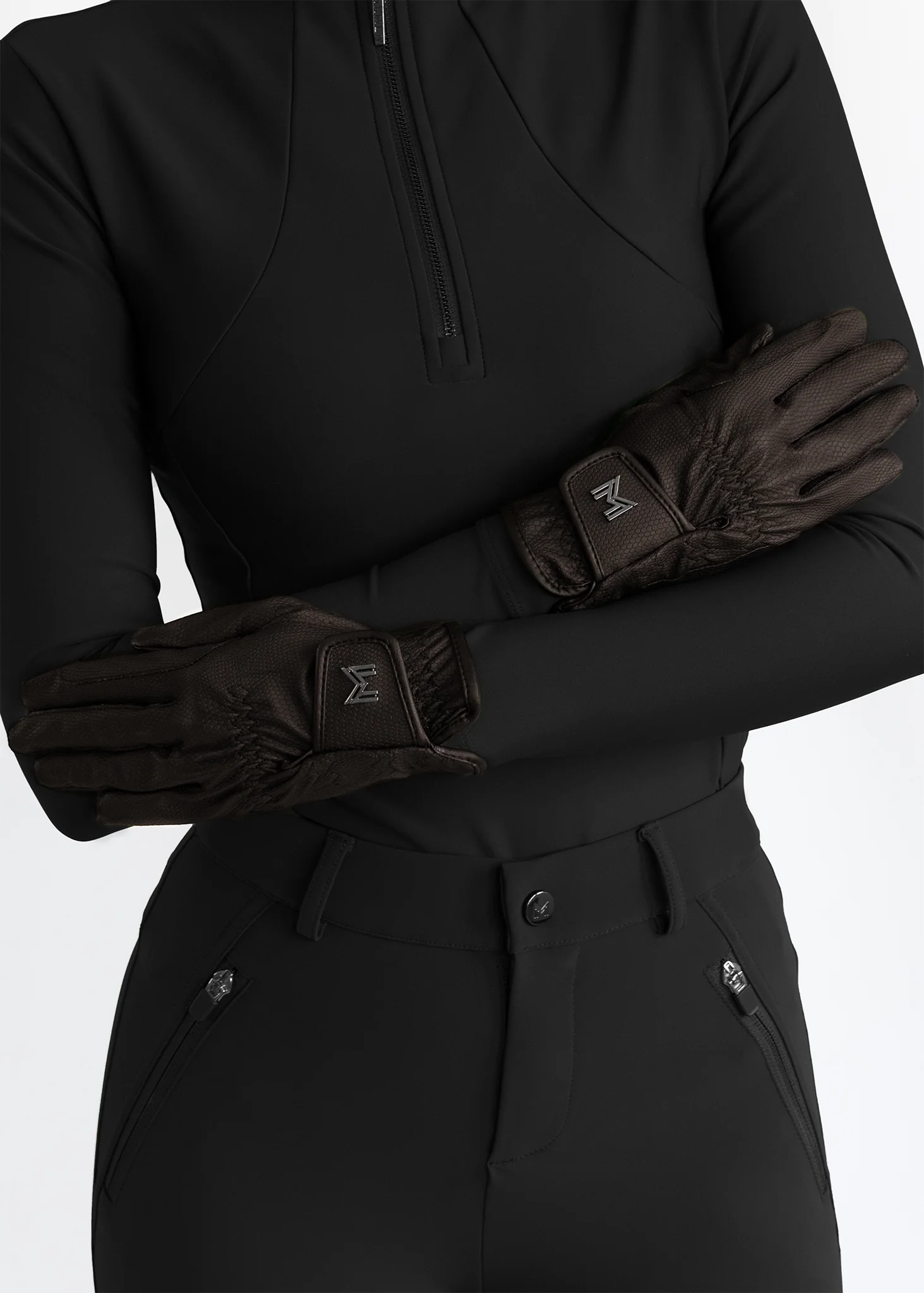 Emblem Riding Gloves (Chocolate) - Image 3