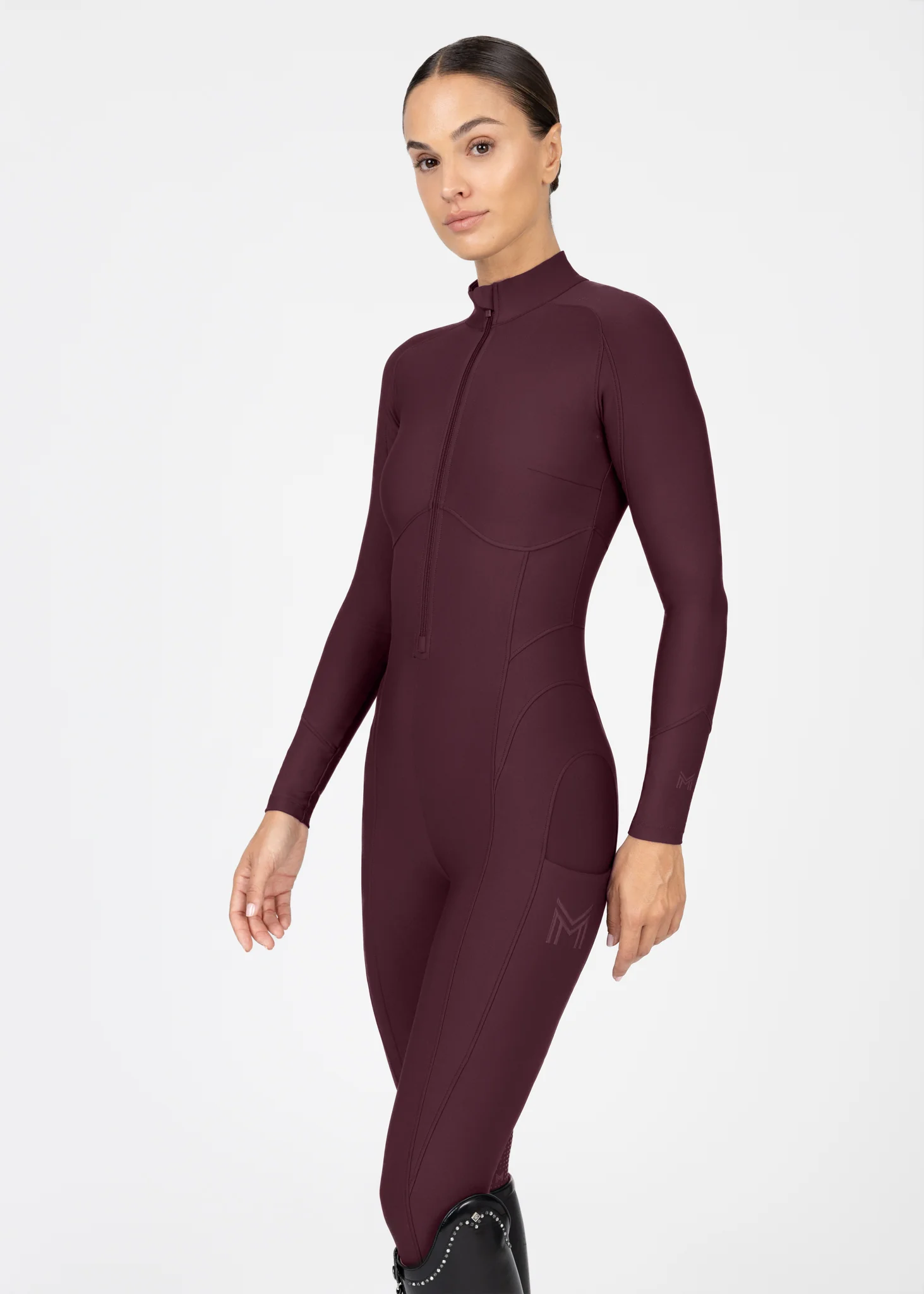 Femme Riding Jumpsuit (Burgundy) - Image 3