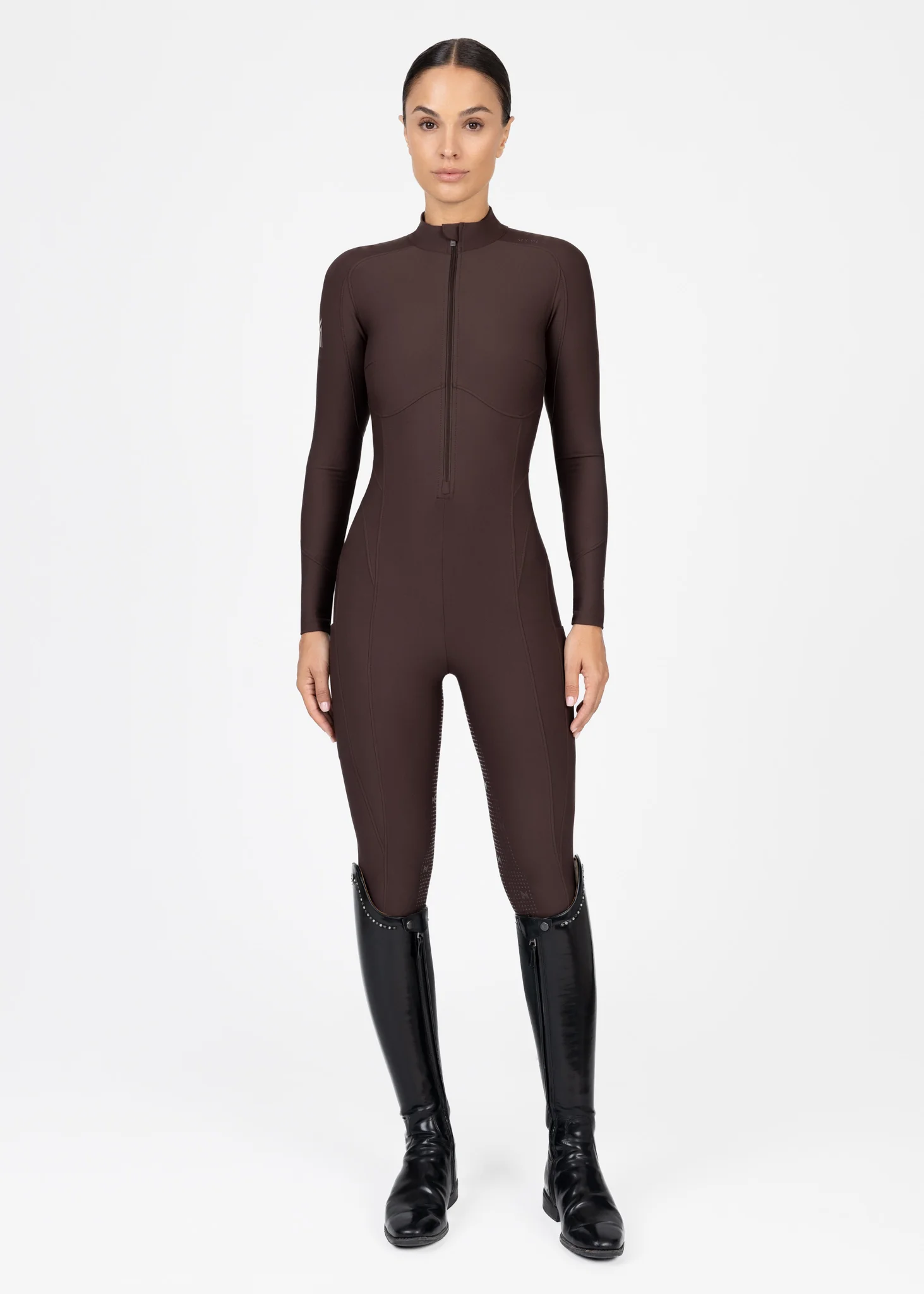 Femme Riding Jumpsuit (Chocolate) - Image 10