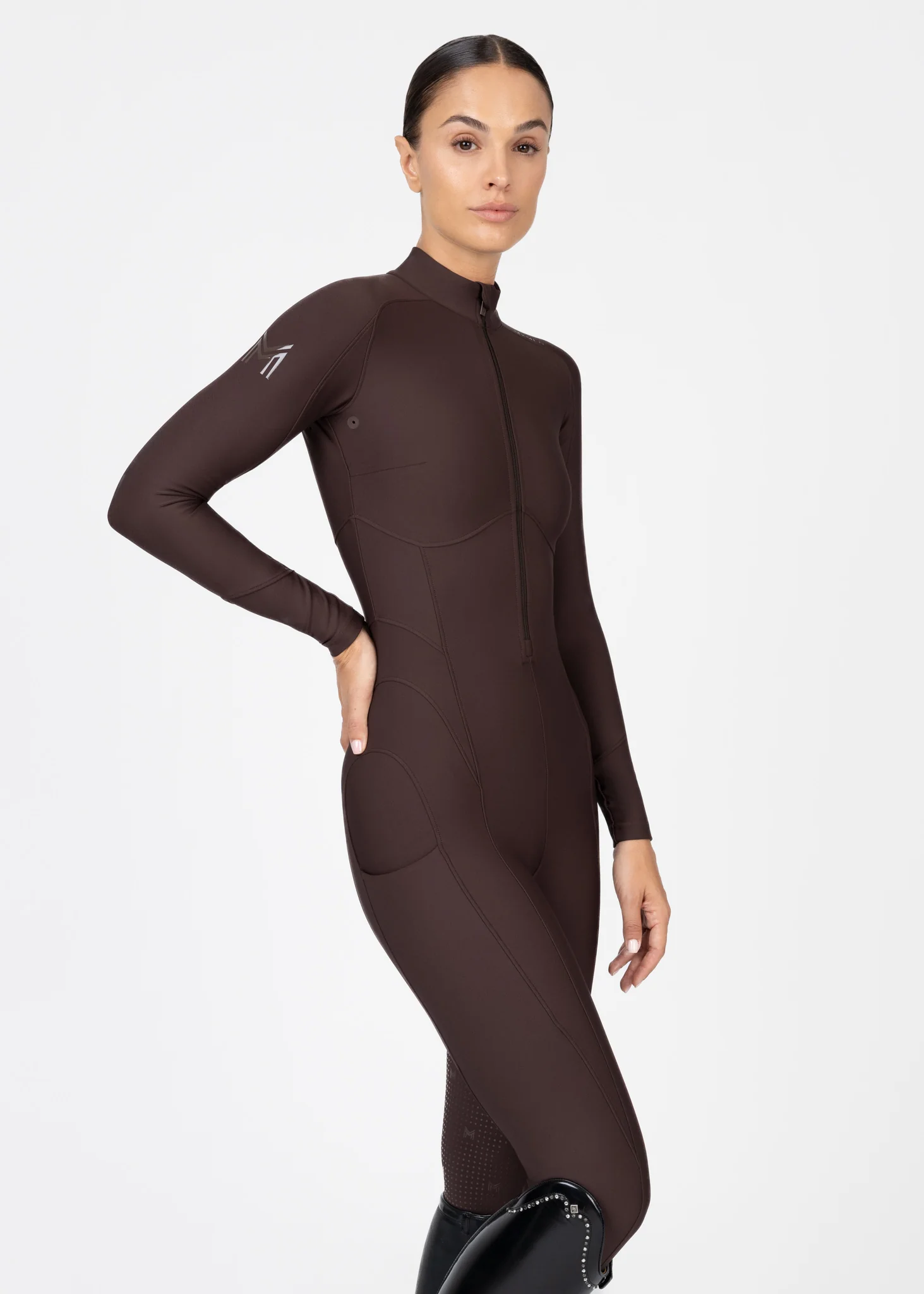 Femme Riding Jumpsuit (Chocolate) - Image 5