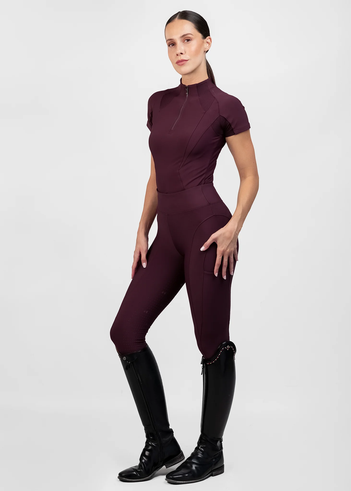 Frame Short Sleeve Base Layer (Burgundy) - Image 9