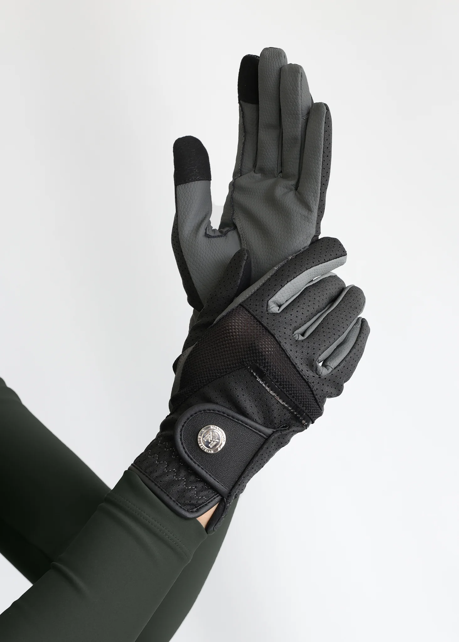 Max Riding Gloves (Black/Grey) - Image 3