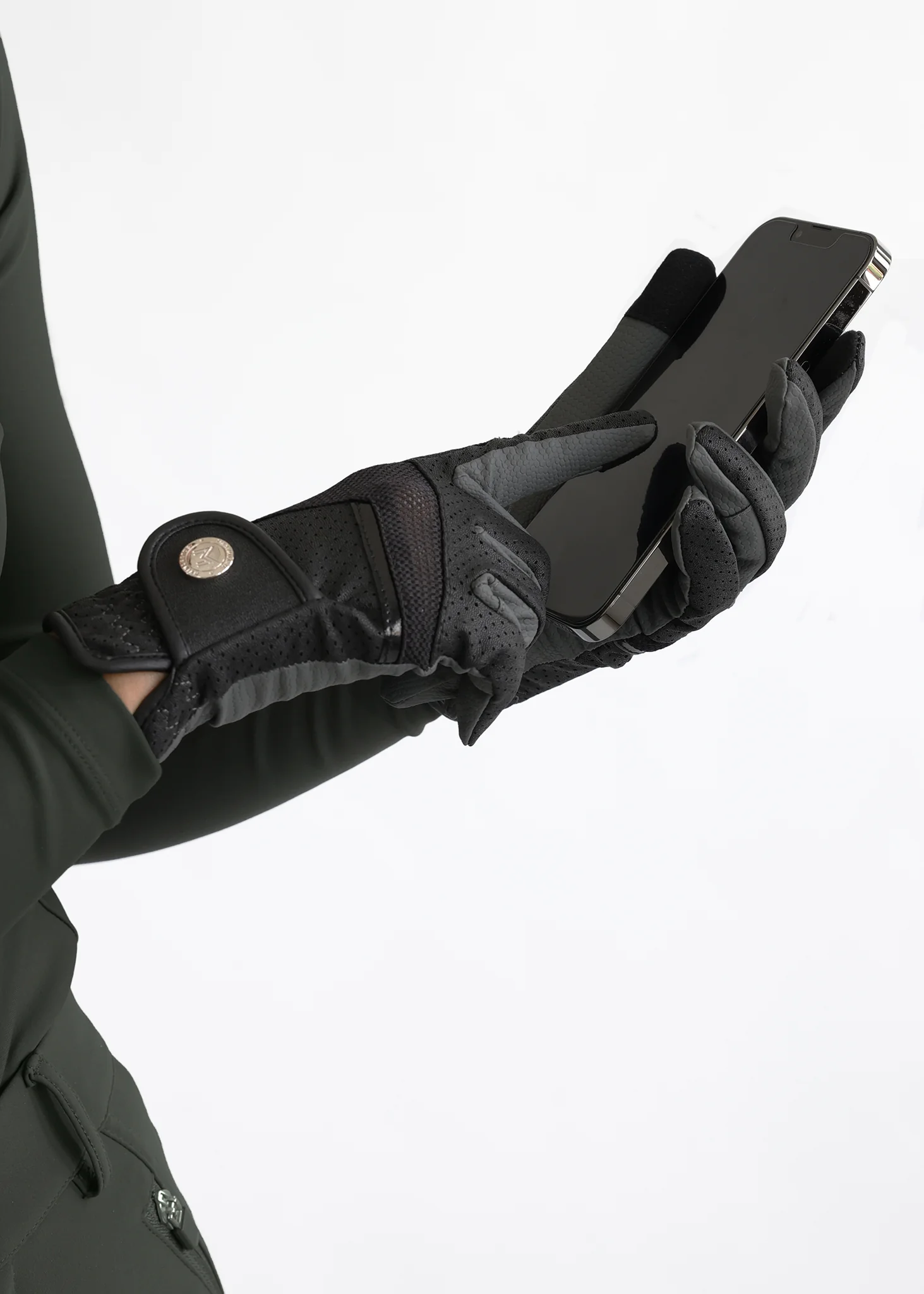 Max Riding Gloves (Black/Grey) - Image 4