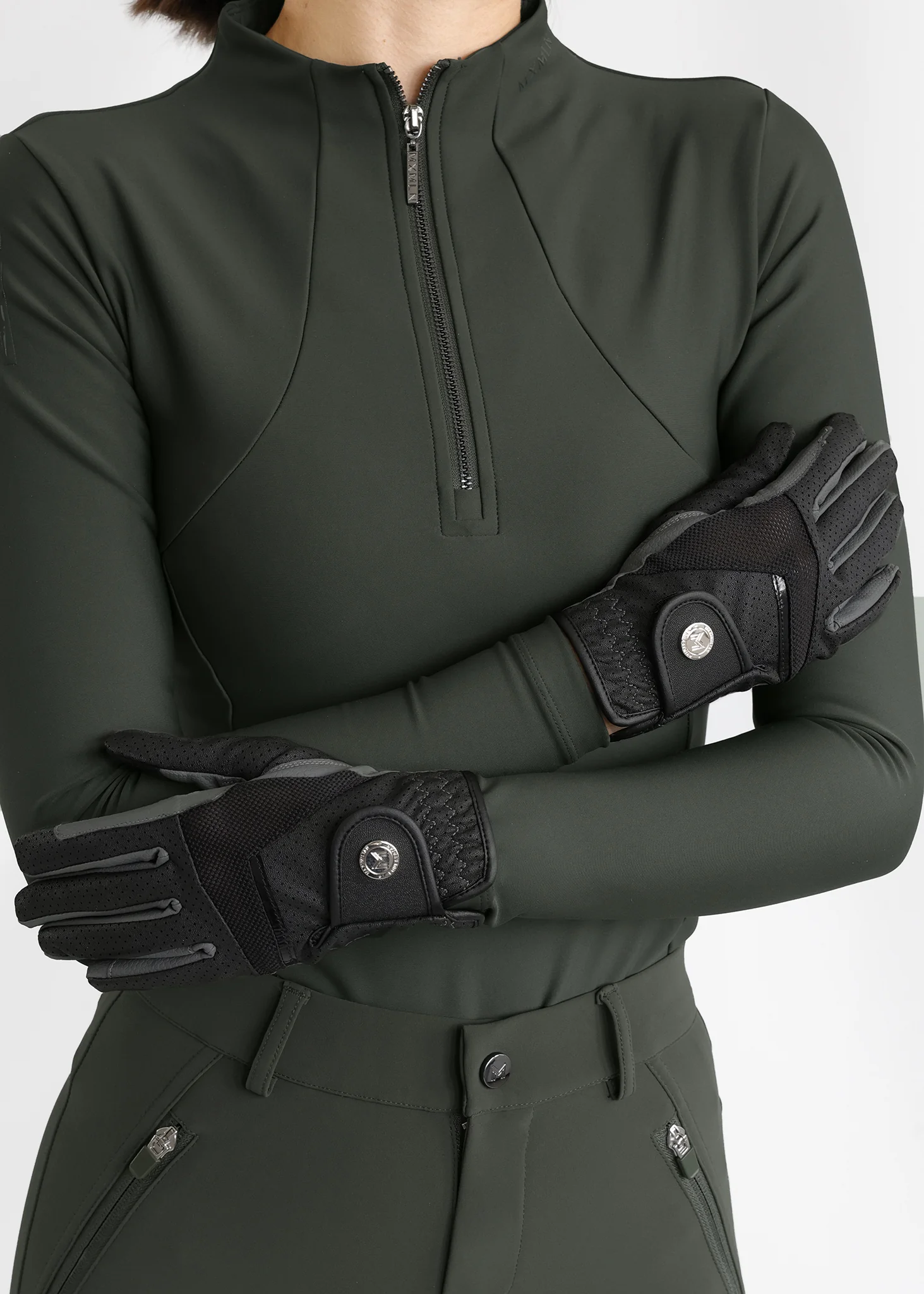 Max Riding Gloves (Black/Grey) - Image 5
