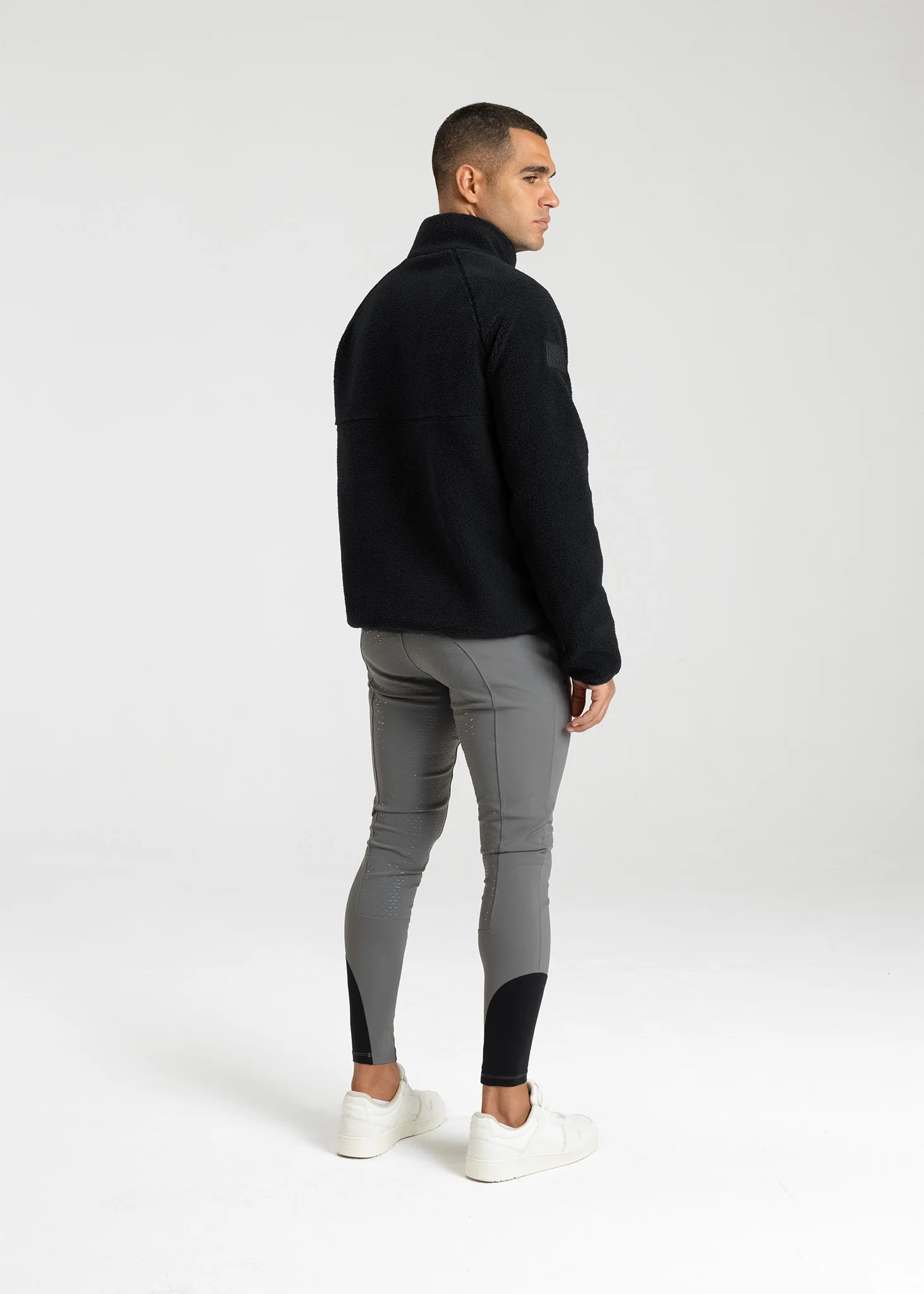 Men Clan Teddy Halfzip (Black) - Image 10