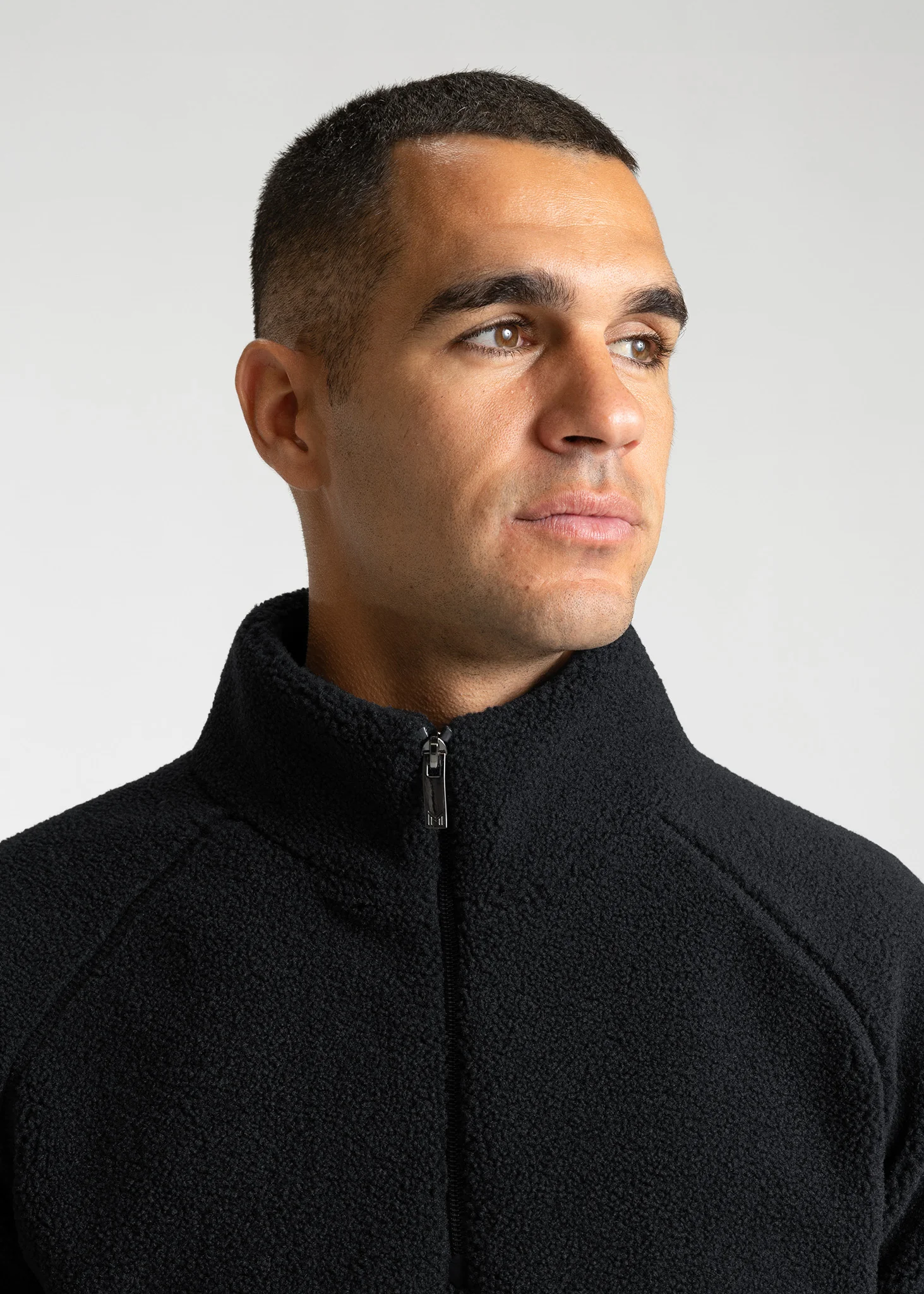 Men Clan Teddy Halfzip (Black) - Image 5