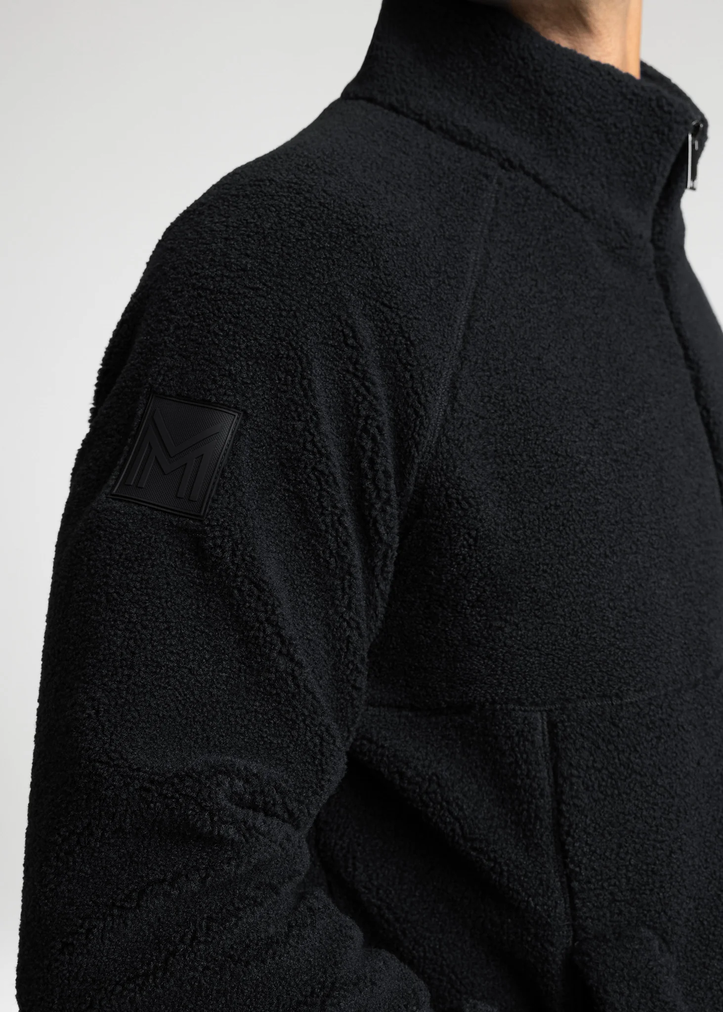 Men Clan Teddy Halfzip (Black) - Image 6