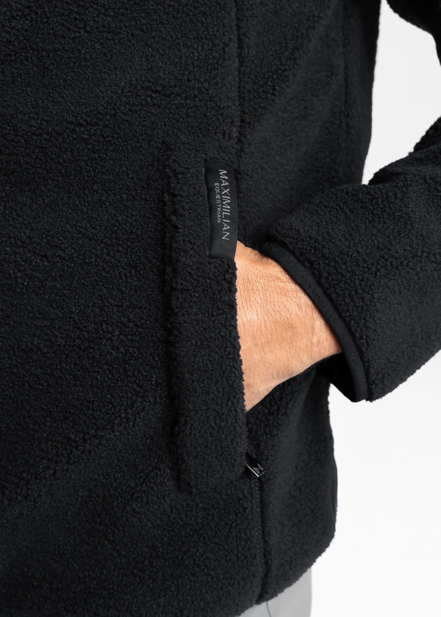 Men Clan Teddy Halfzip (Black) - Image 8