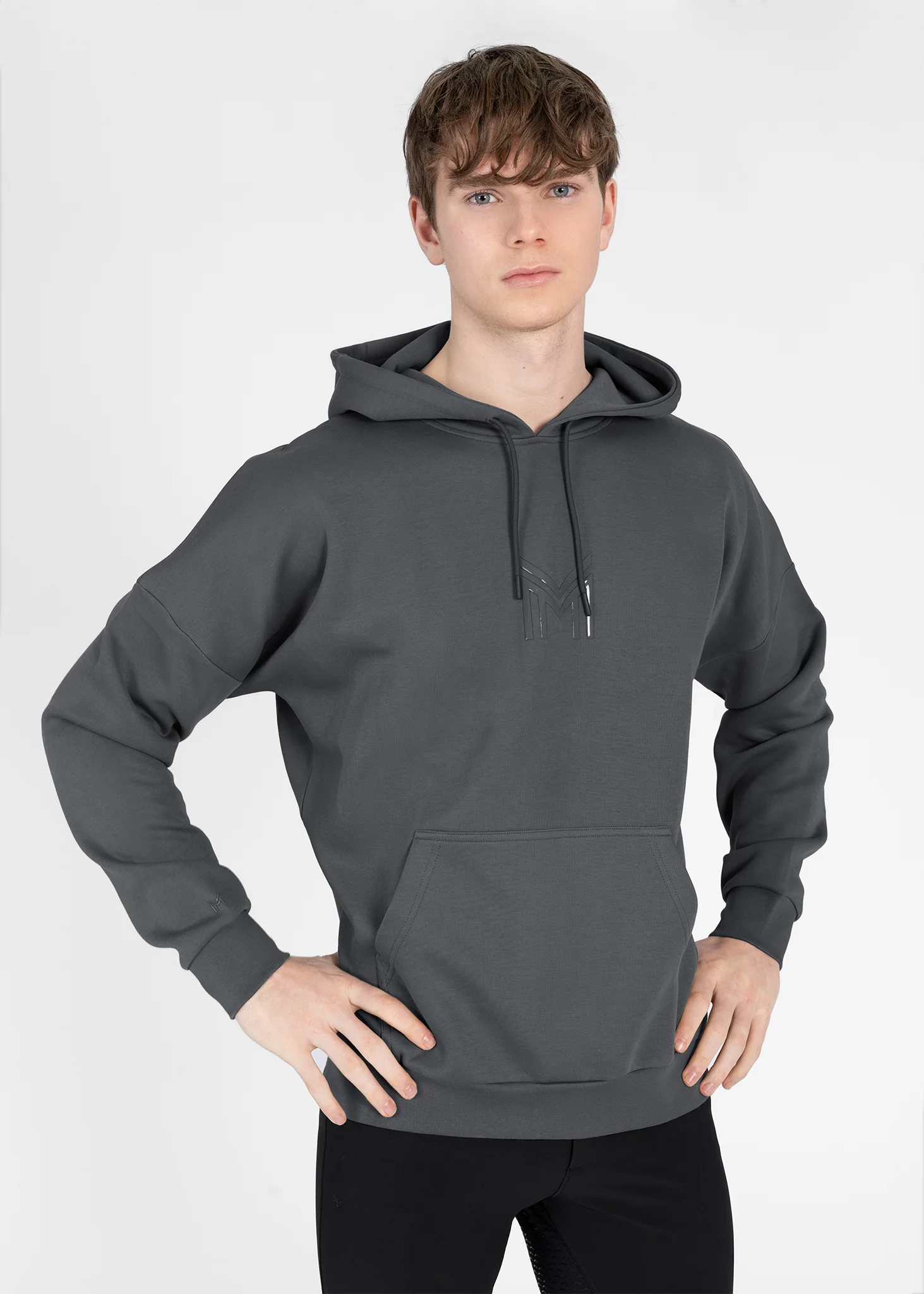 Men Icon Oversized Hoodie (Graphite) - Image 3