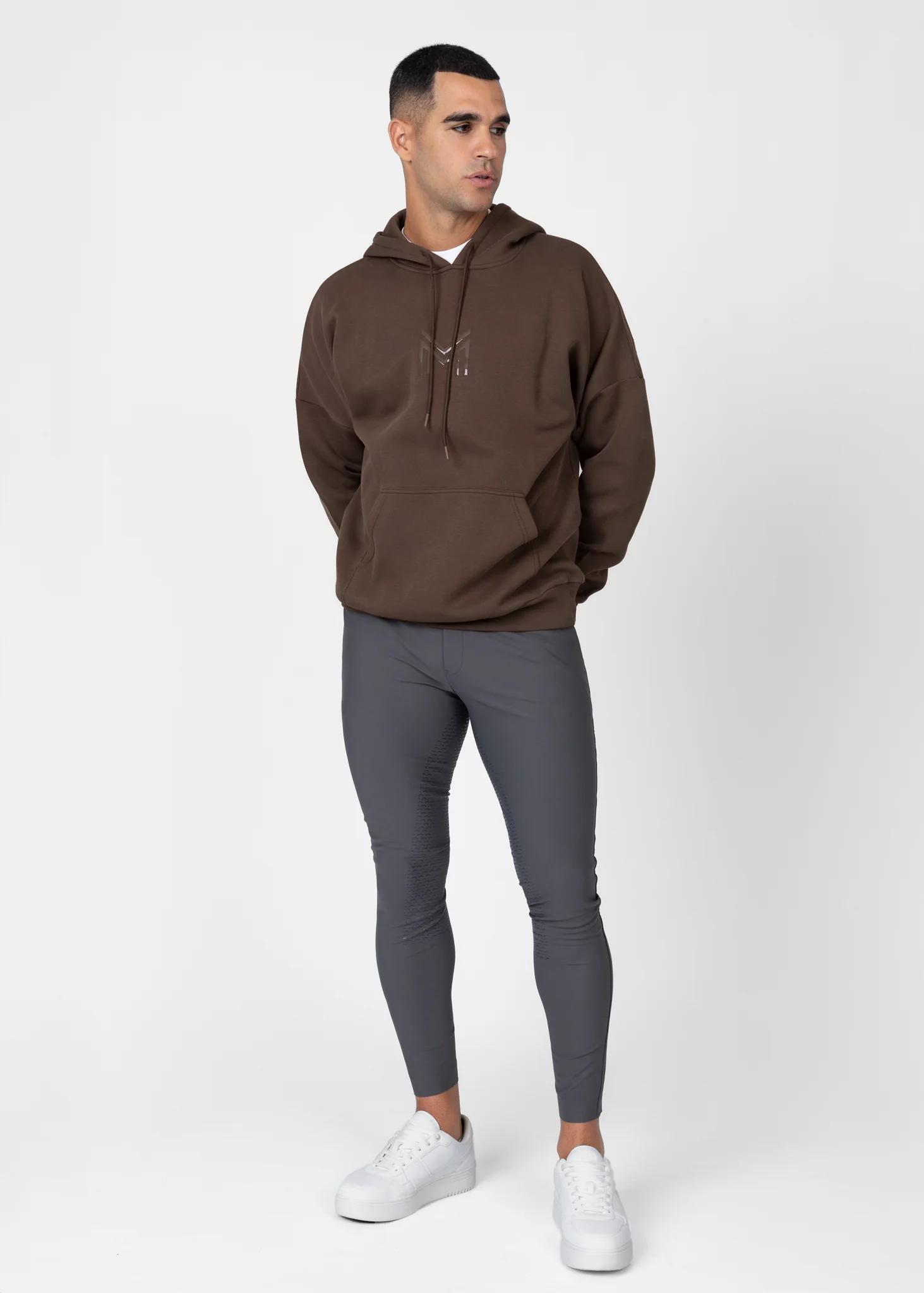 Men Icon Oversized Hoodie (Mocha) - Image 6