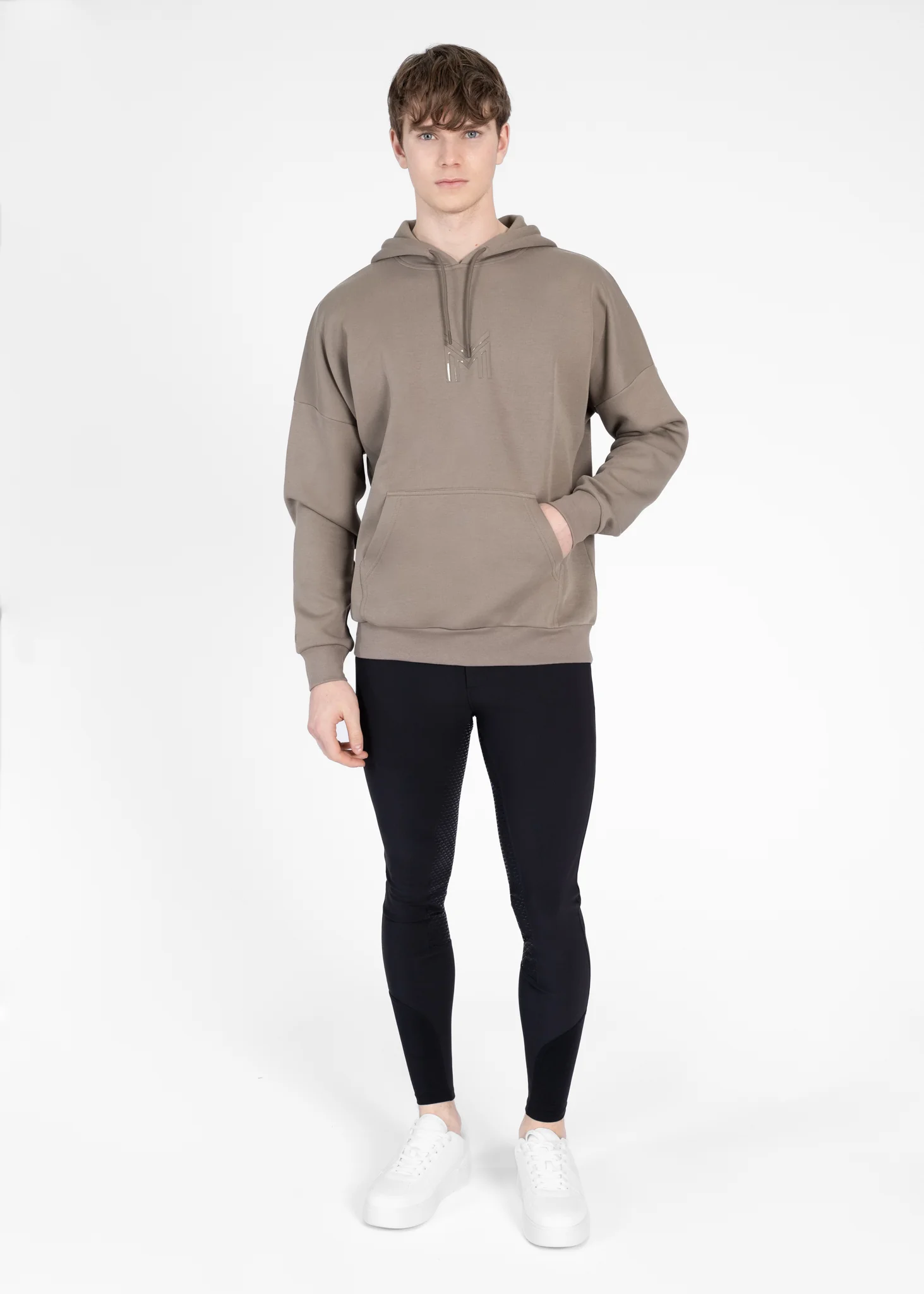 Men Icon Oversized Hoodie (Taupe) - Image 6