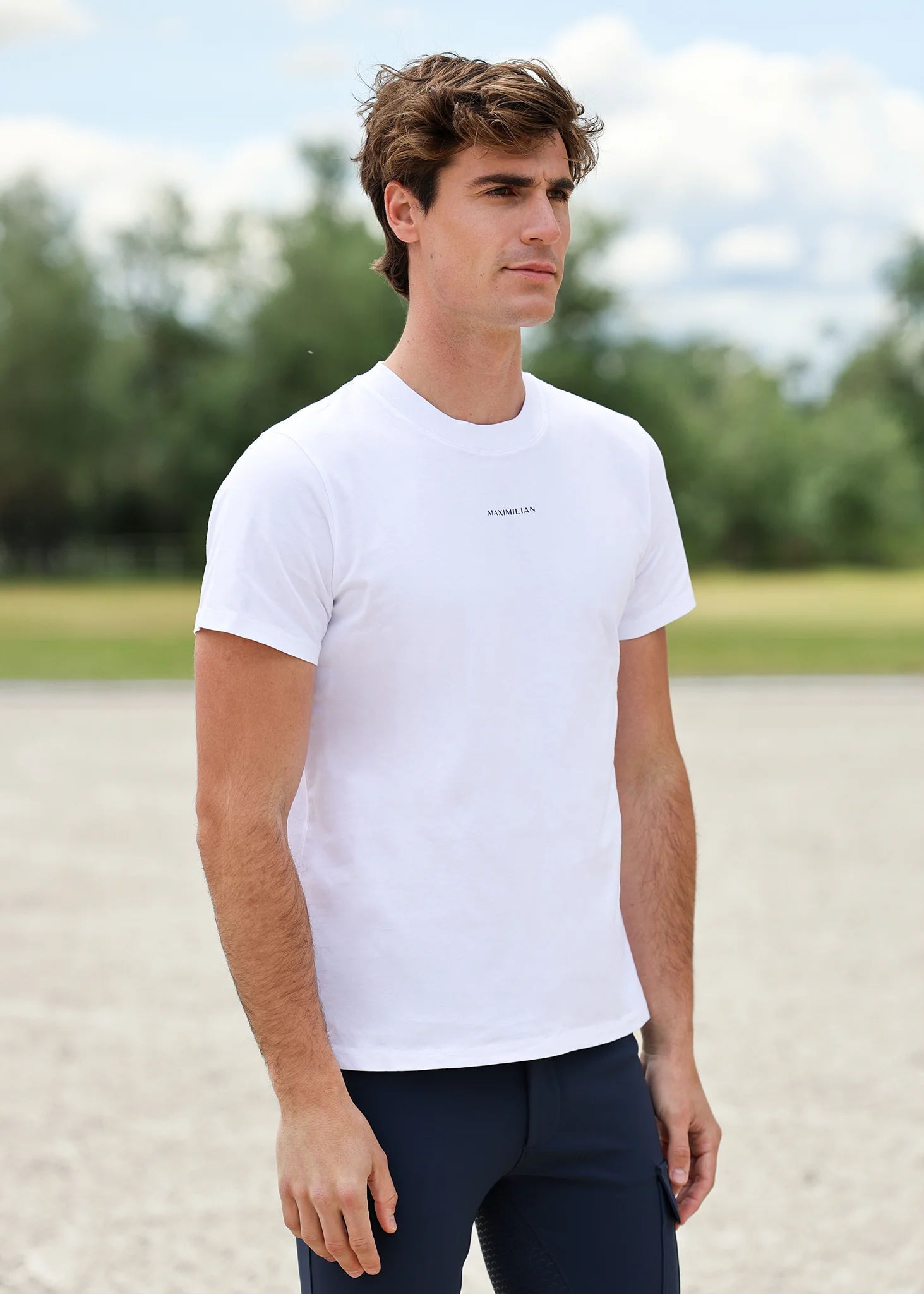 Men Symbol T-Shirt (White/Navy) - Image 3