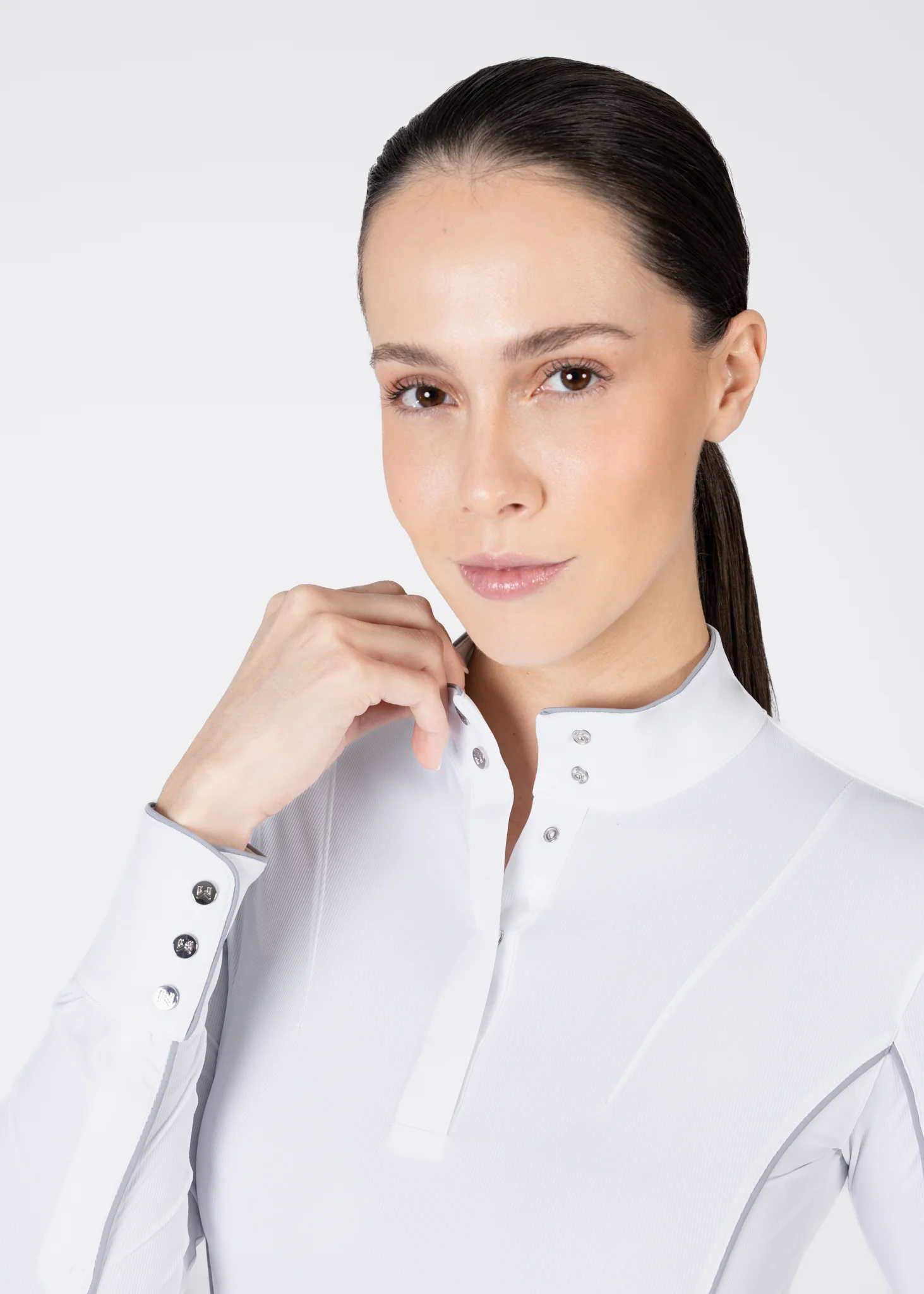 Nova Long Sleeve Show Shirt (White) - Image 2
