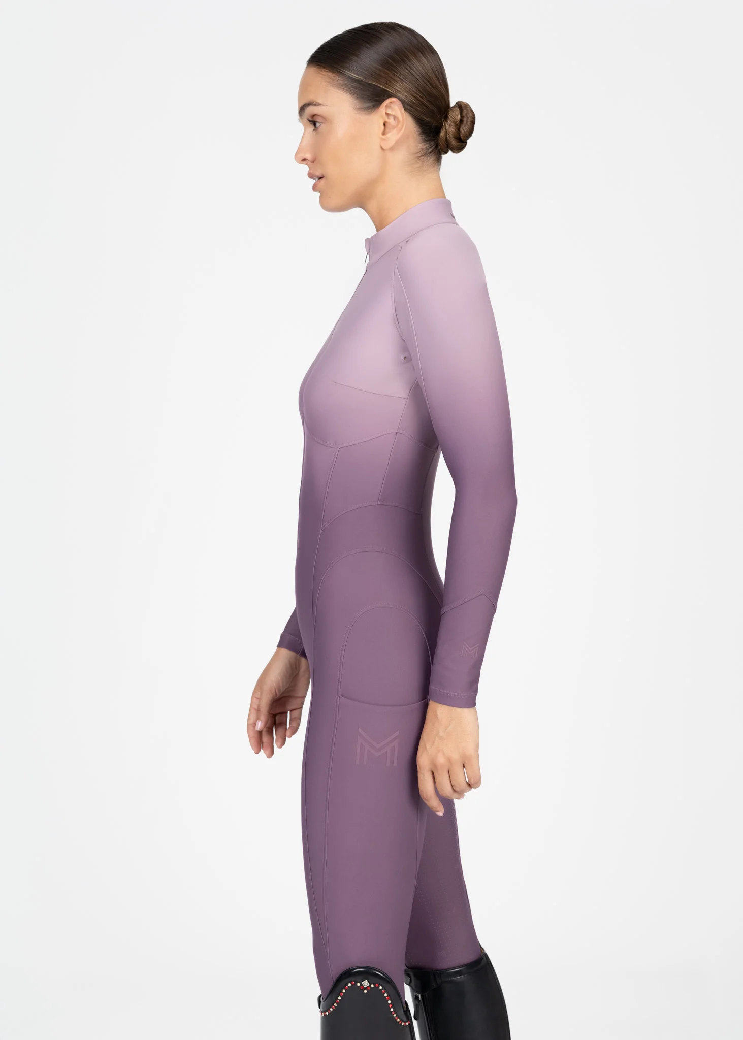 Ombré Riding Jumpsuit (Plum) - Image 3